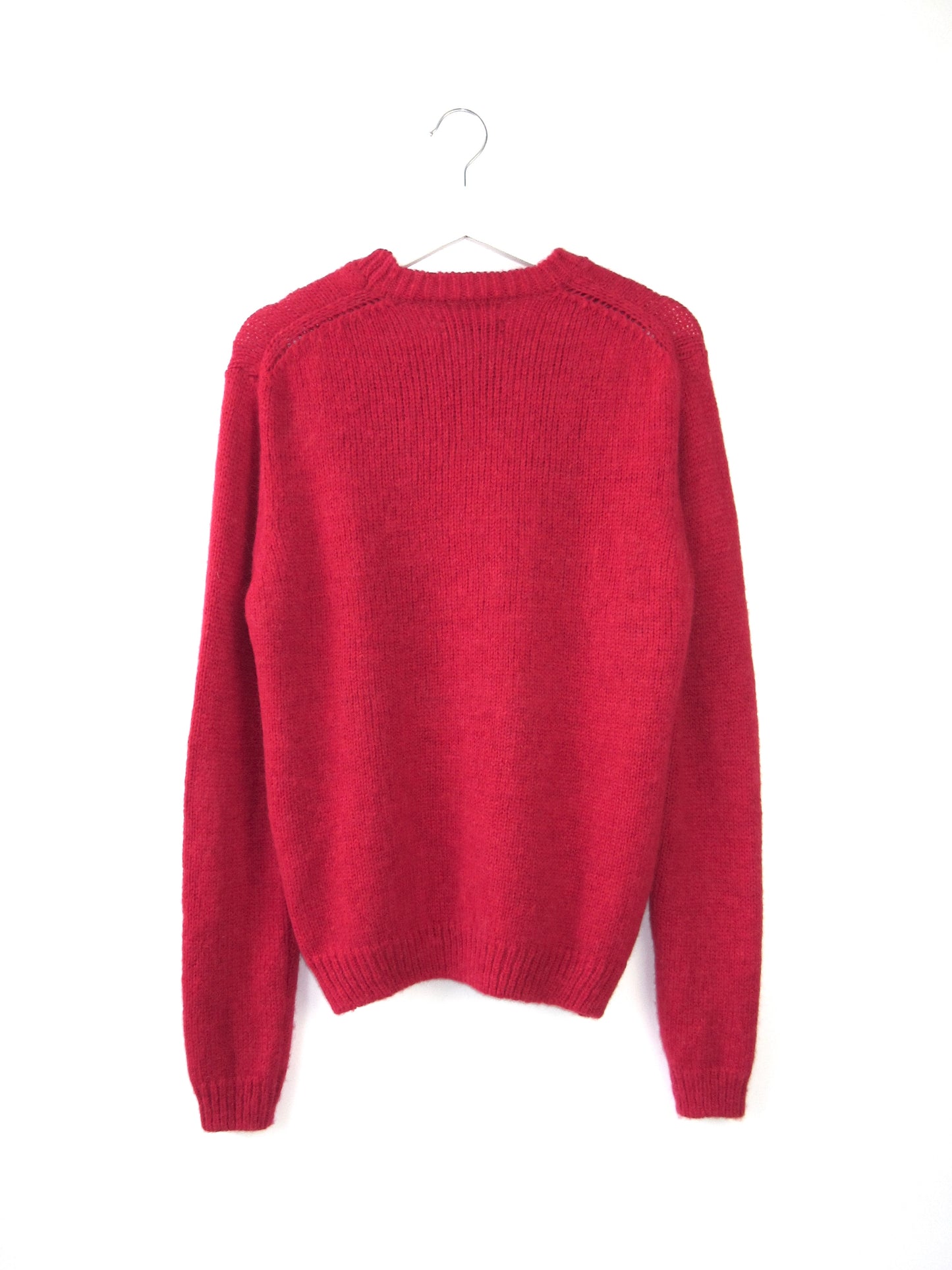 red alpaca sweater