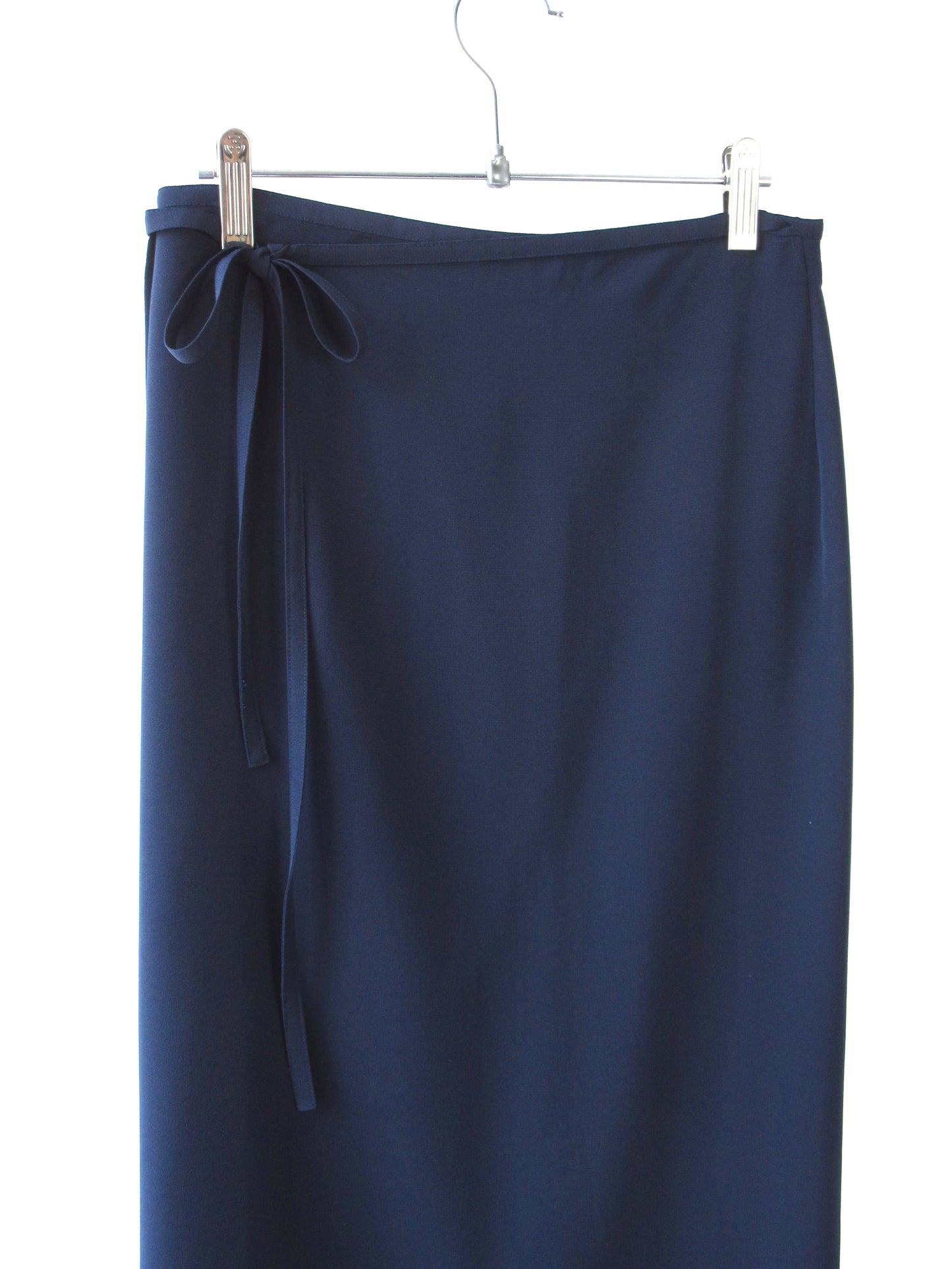 agnes b. navy wrap skirt