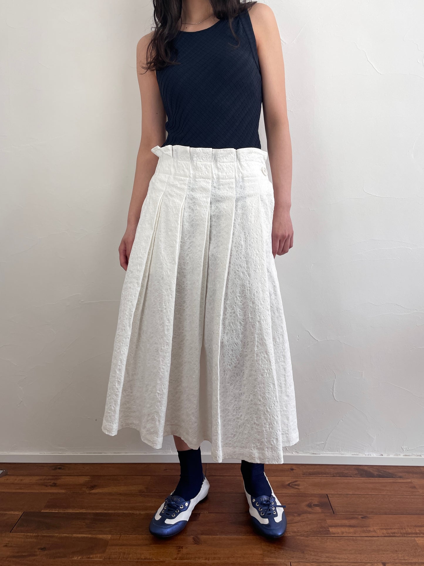 Y's lace pleats skirt