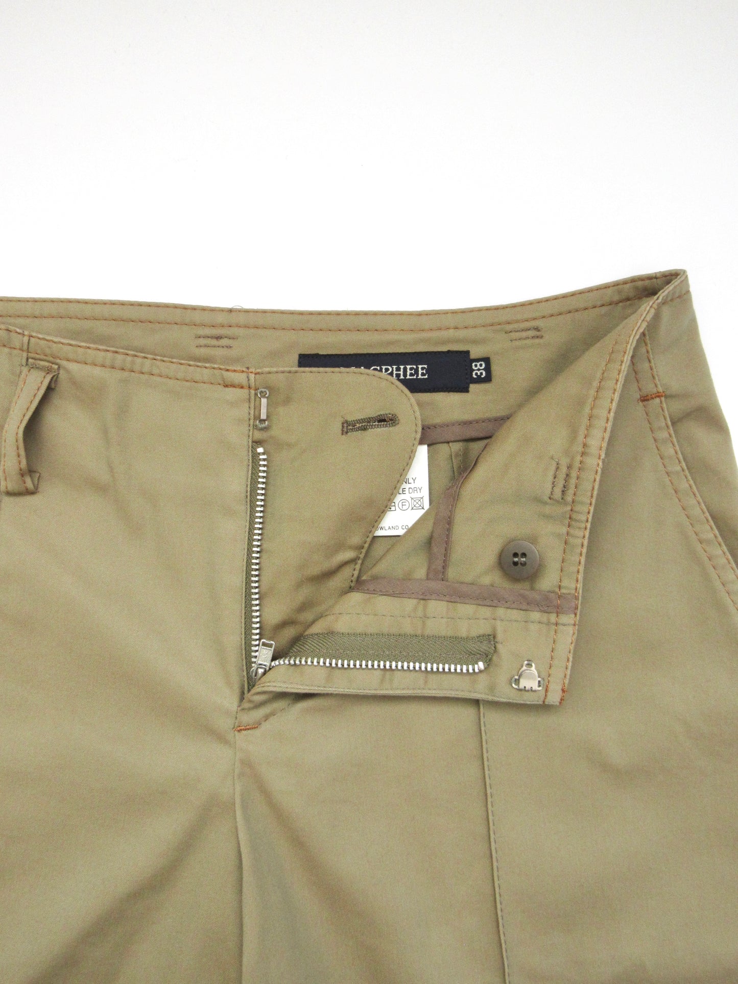 【used】chambray khaki bermuda pants