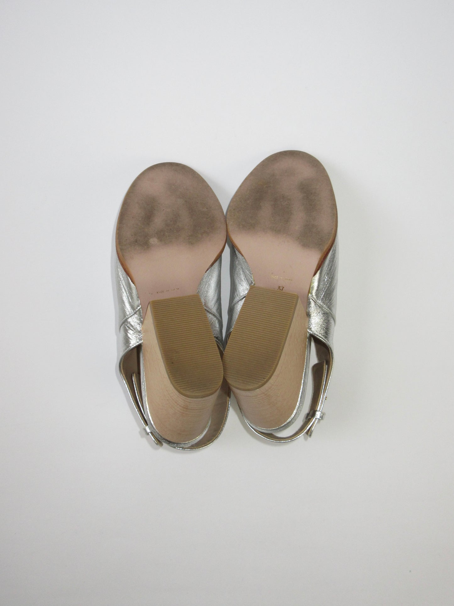 【used】silver high-heels sandals