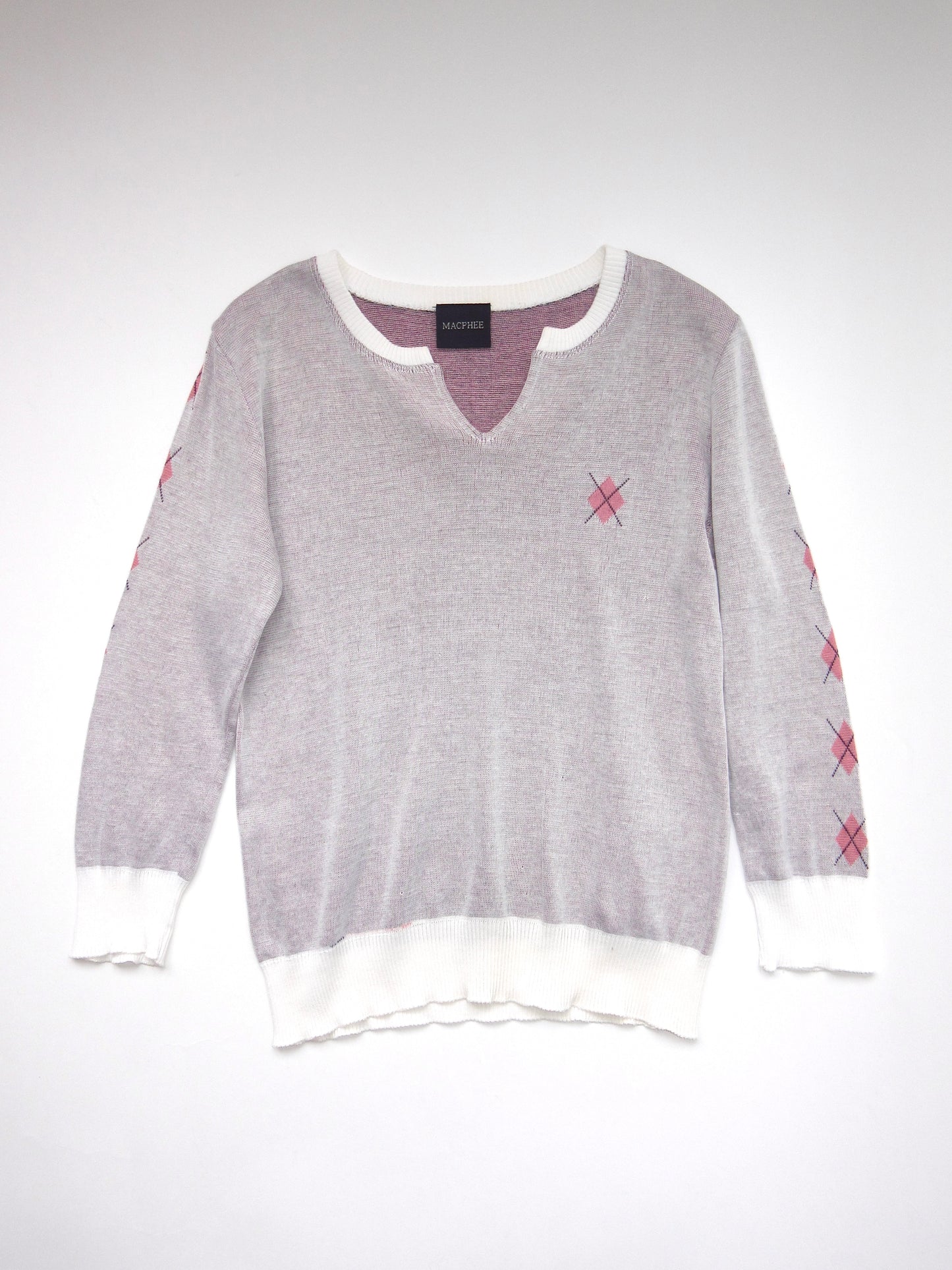 argyle cotton knit