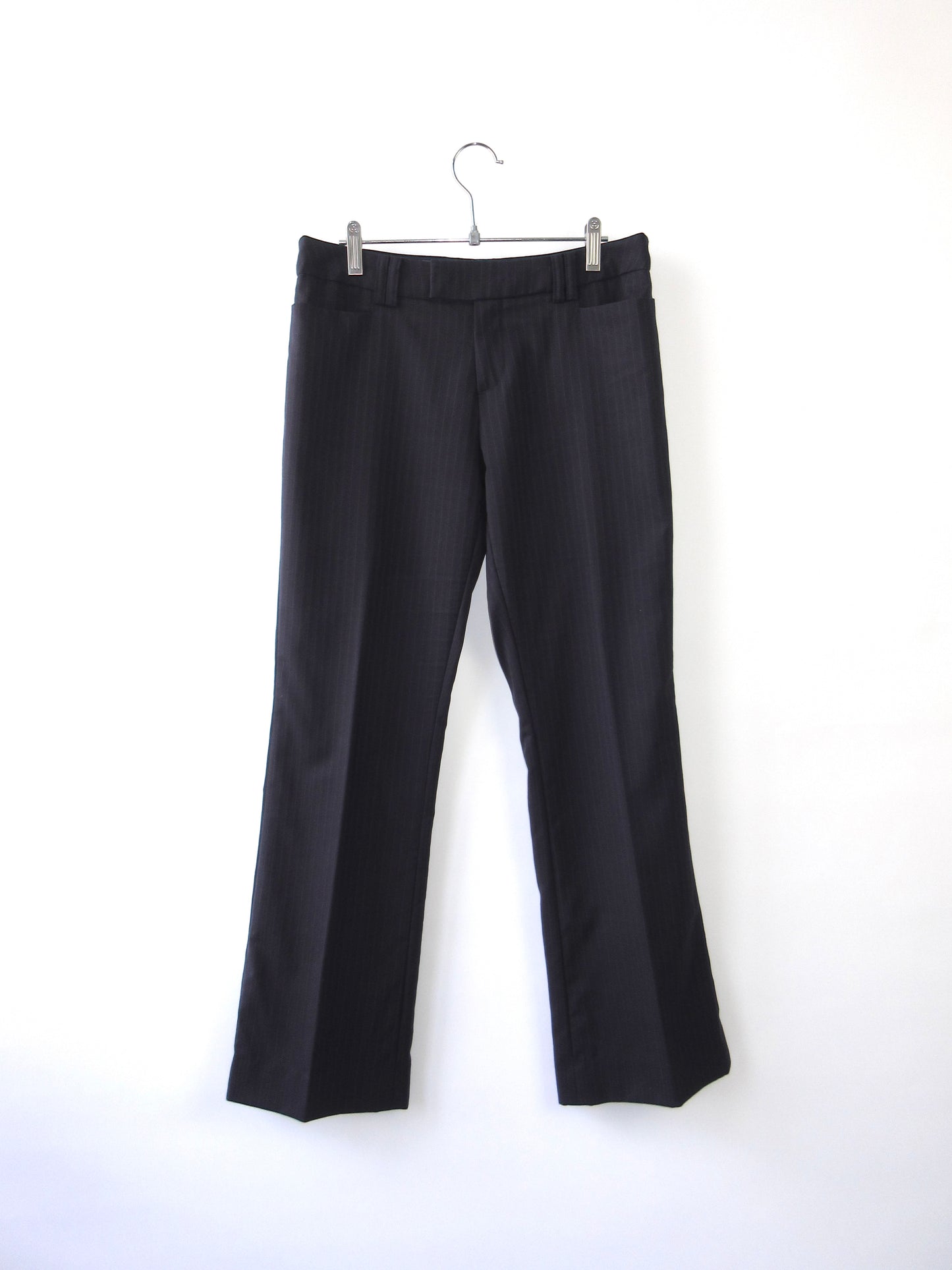 stripe low rise slacks