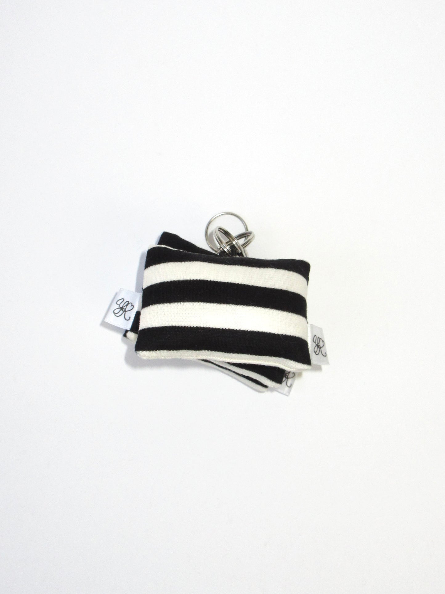 square stripe keyring