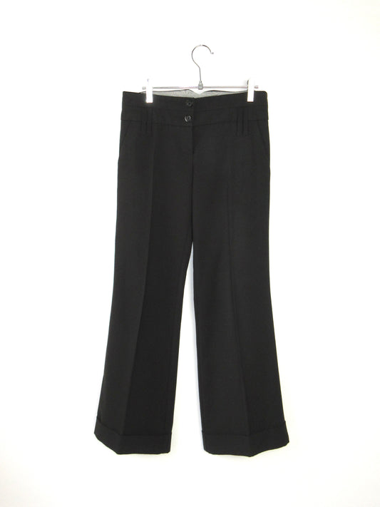 waist design black slacks