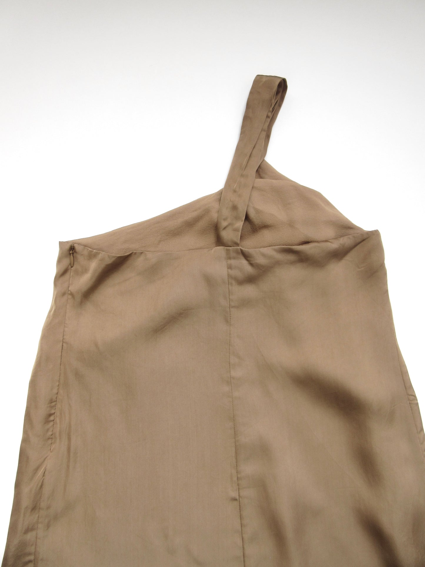 【used】theory one shoulder satin mini dress