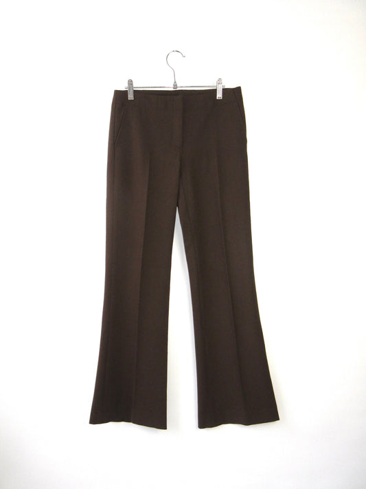 theory brown wool slacks