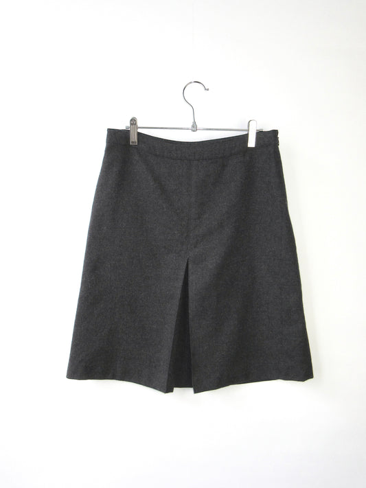 【used】dark gray wool skirt