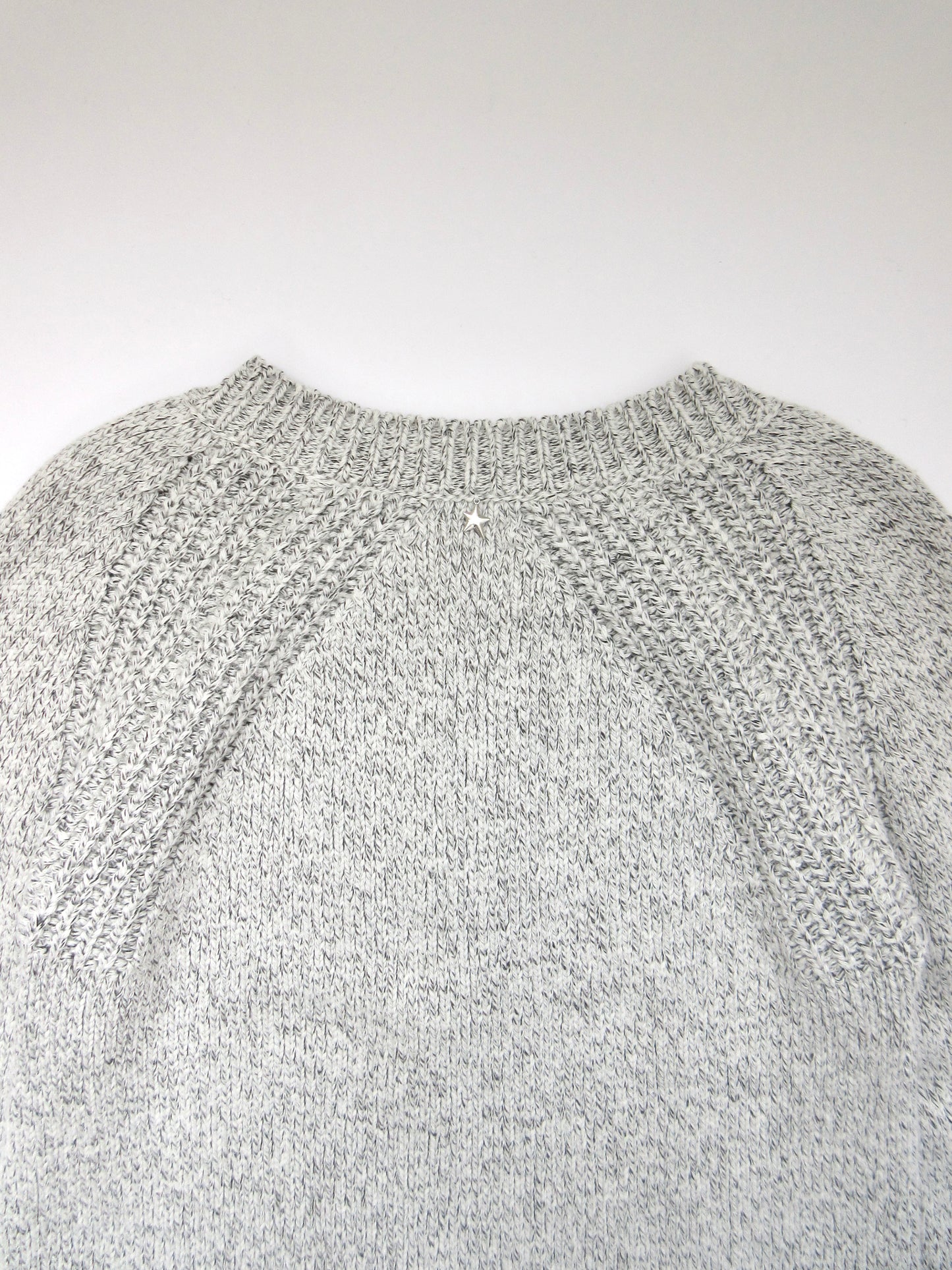 mix knit zip-up cardigan