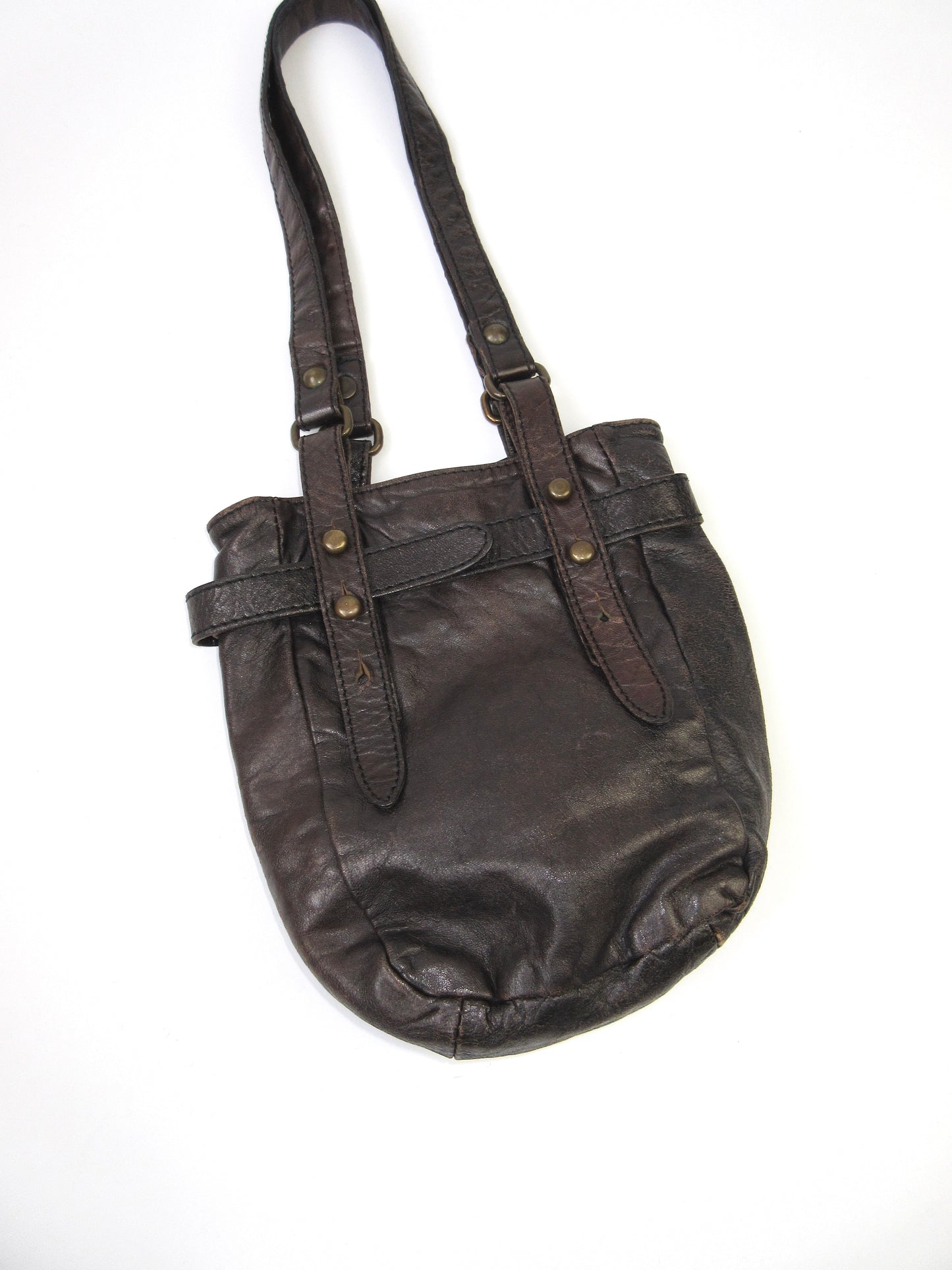 【used】vintage leather shoulder bag