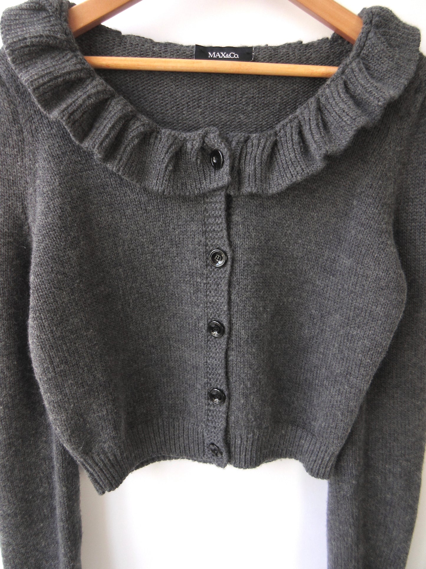 【used】MAX&Co. ruffle cardigan