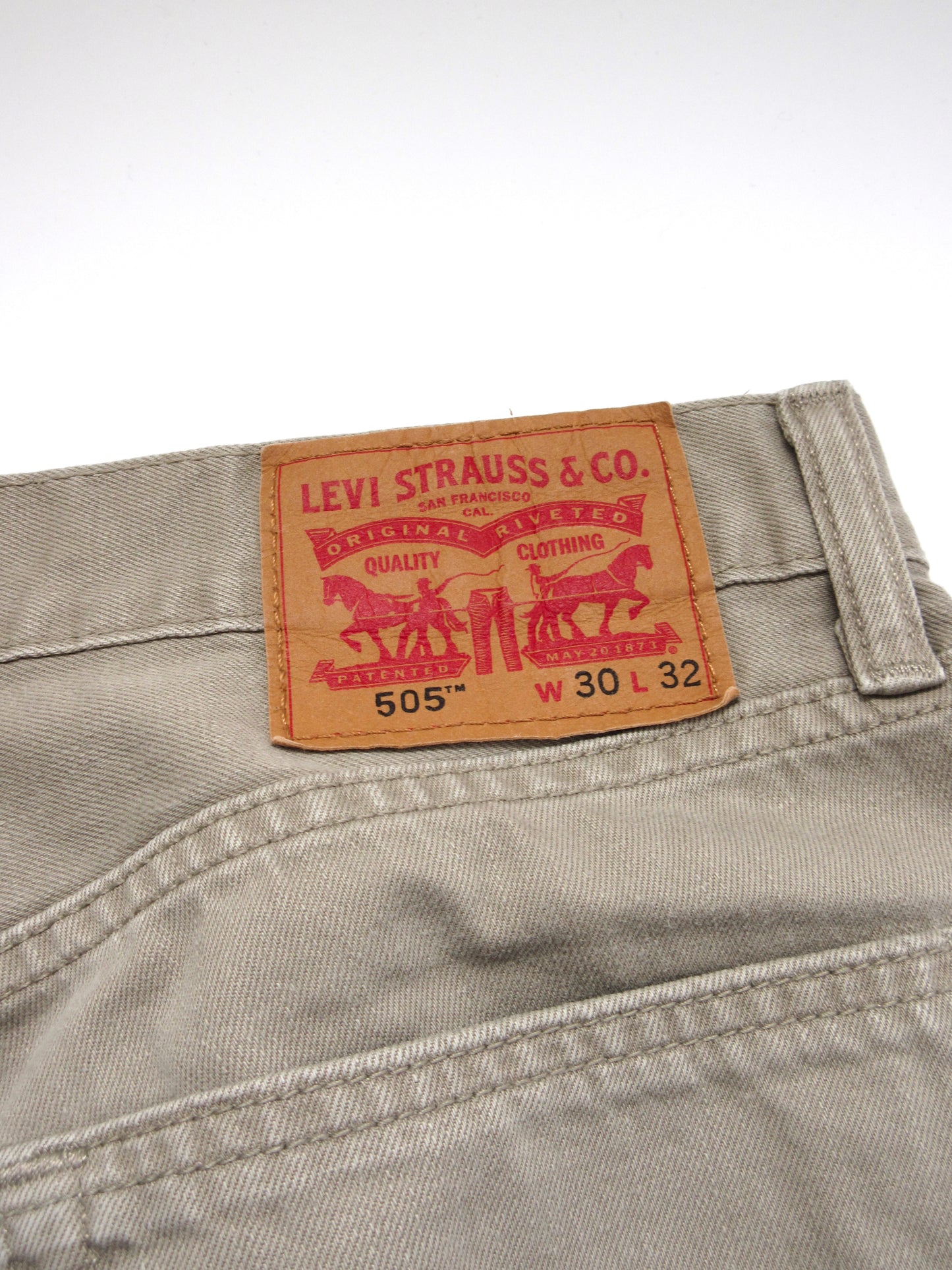 【used】Levi's 505 beige color denim