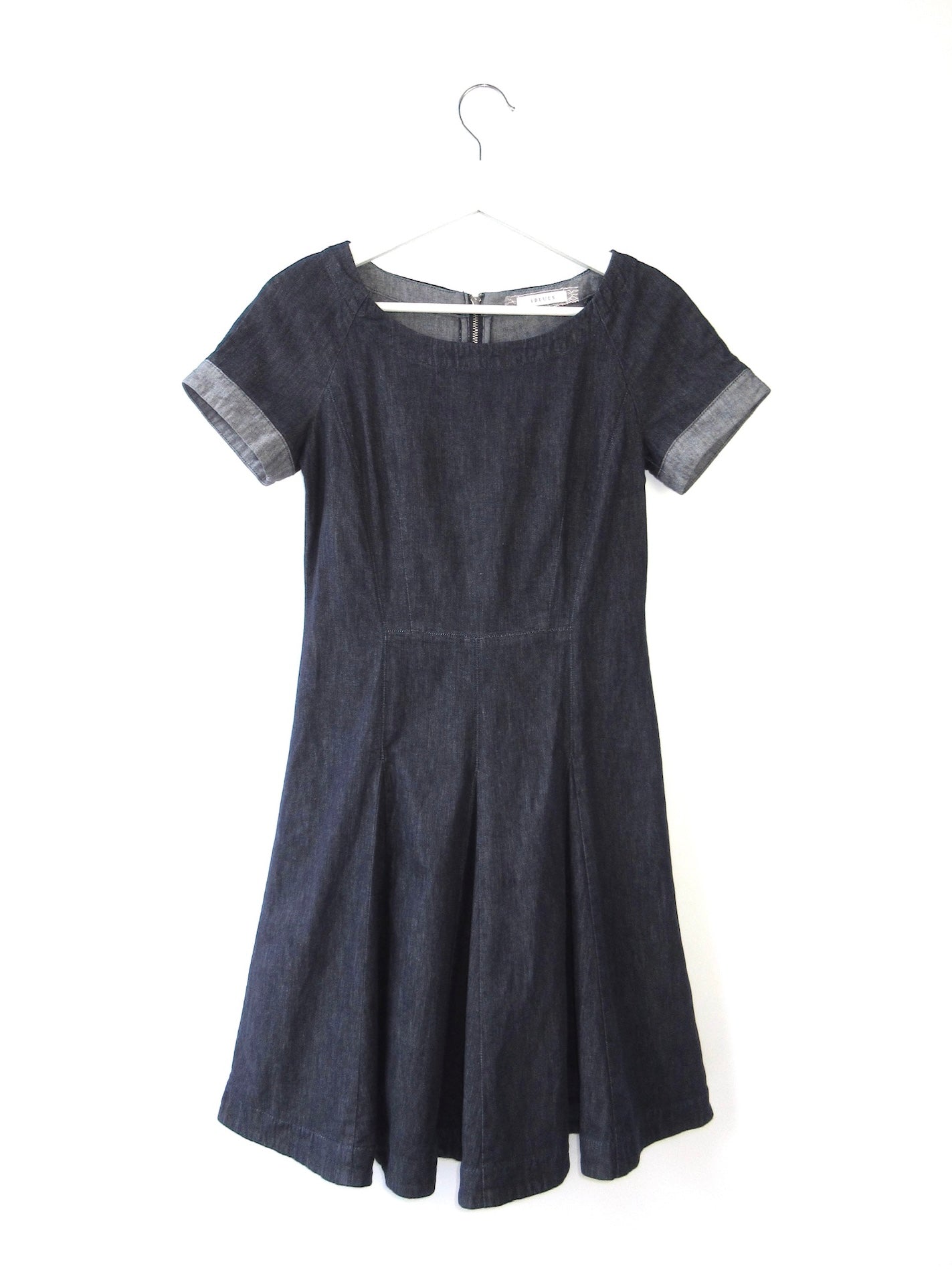 denim flare dress