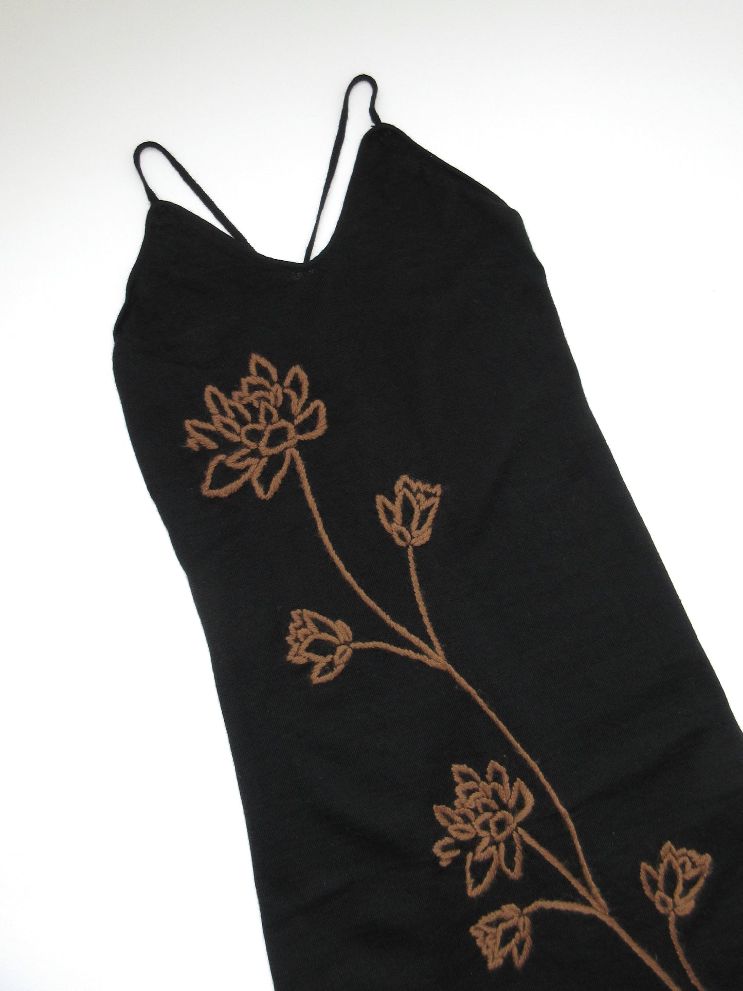 【used】flower embroidery knit dress