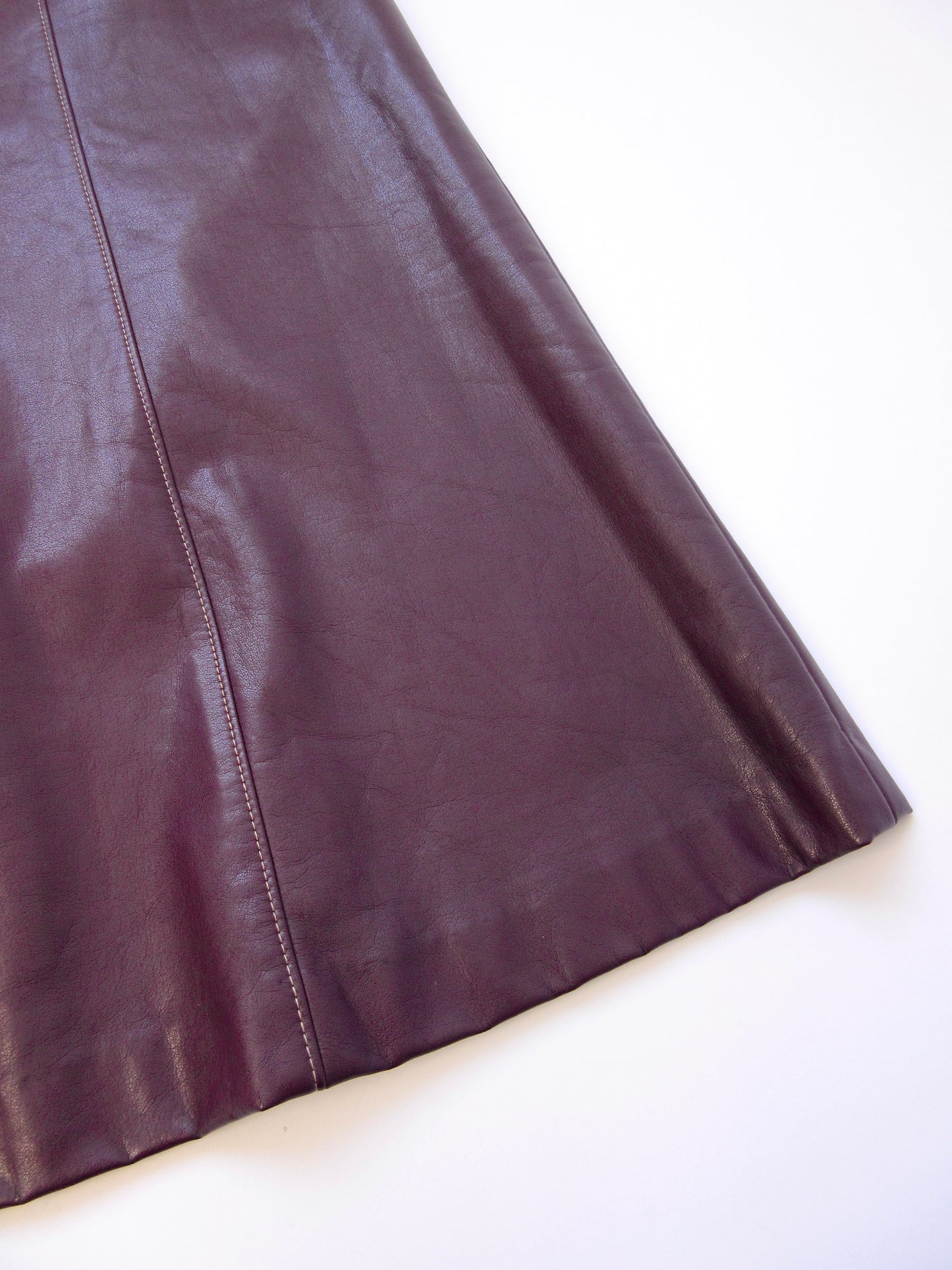 began leather skirt