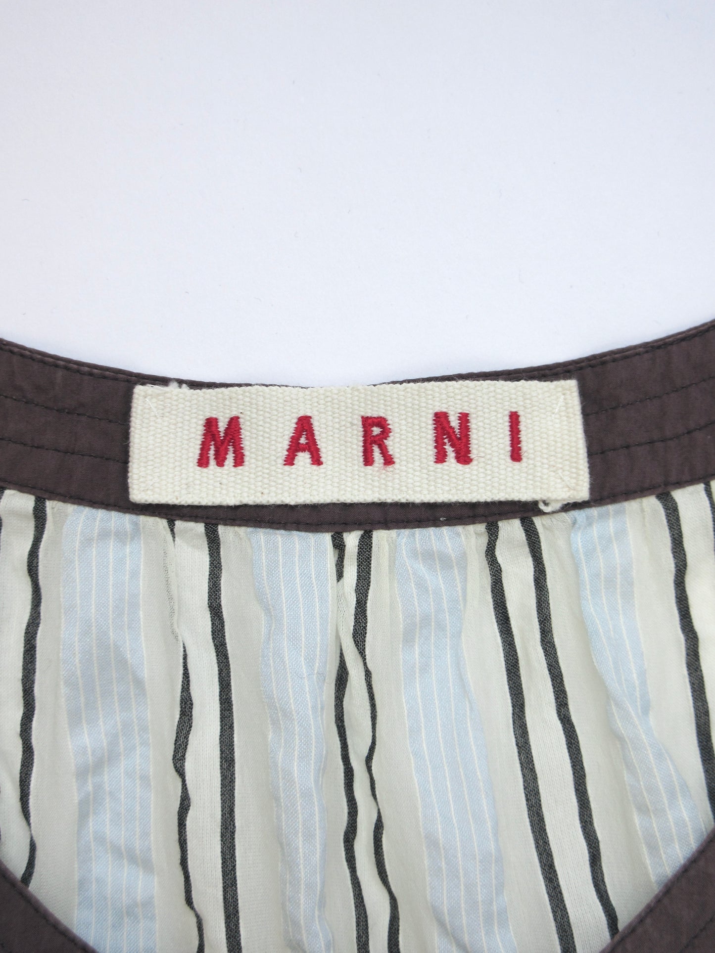 【used】MARNI blue stripe sleeveless top