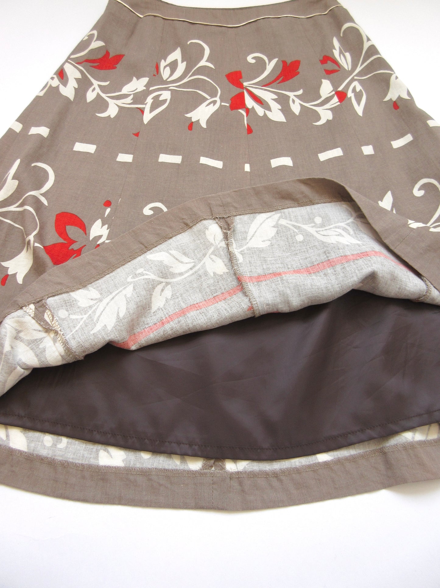 flower pattern flare skirt