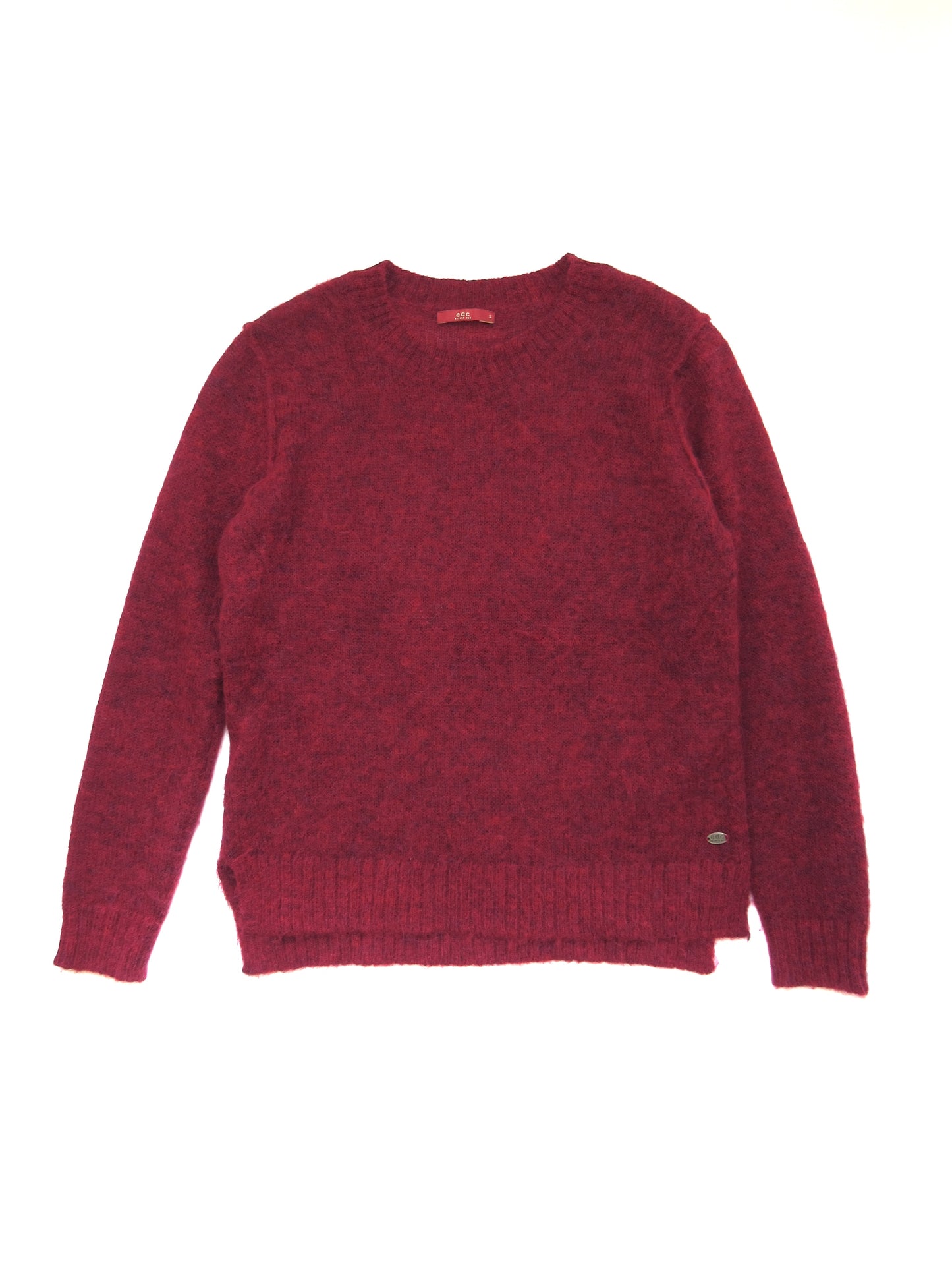 red mix color alpaca knit