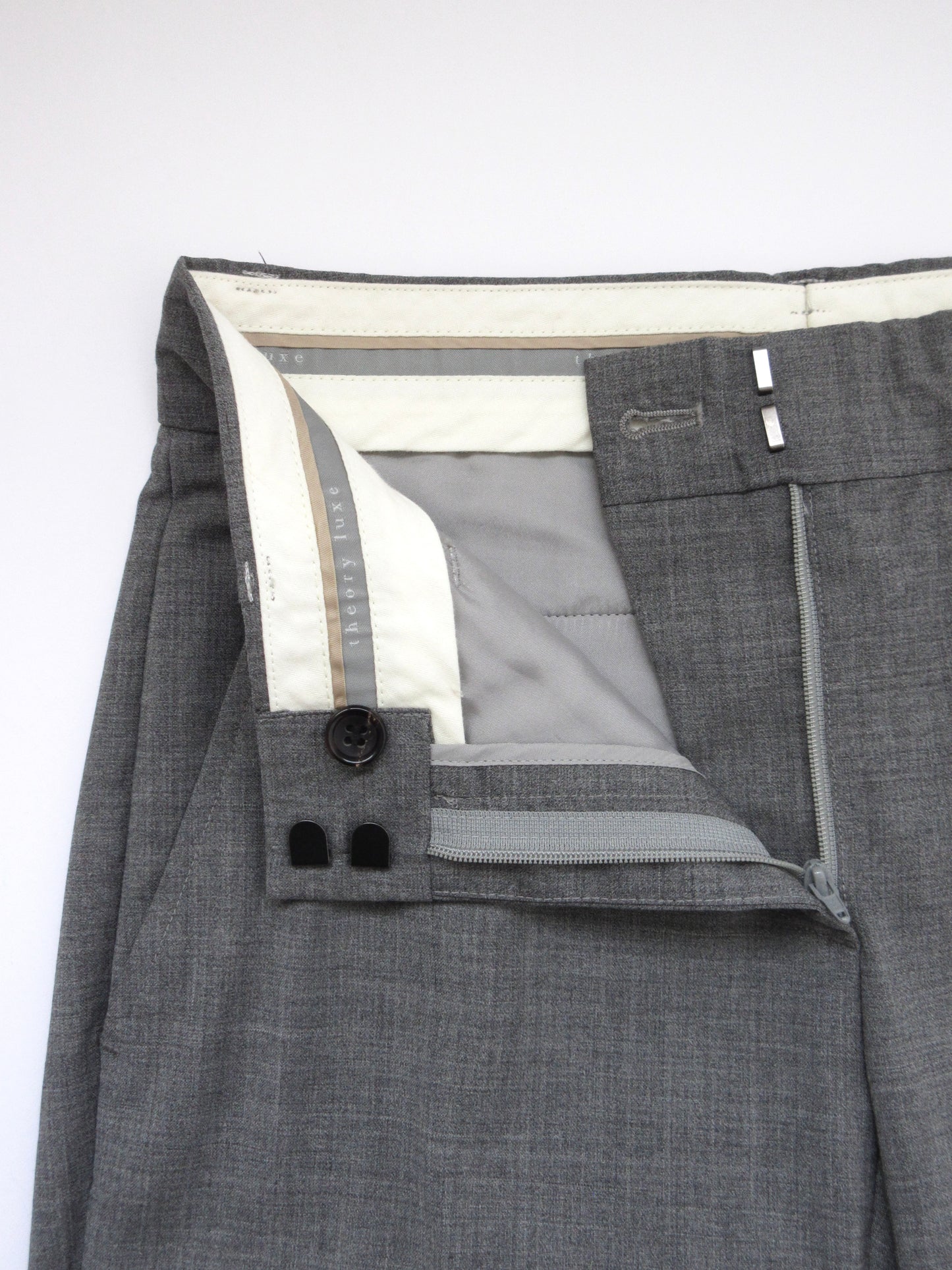 theory gray slacks