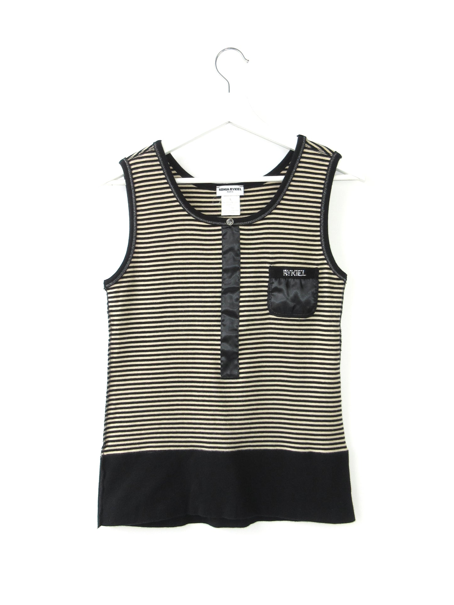SONIA RYKIEL stripe sleeveless top