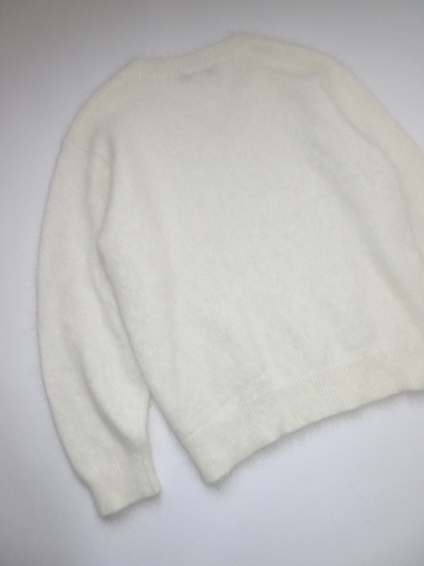 white angora knit