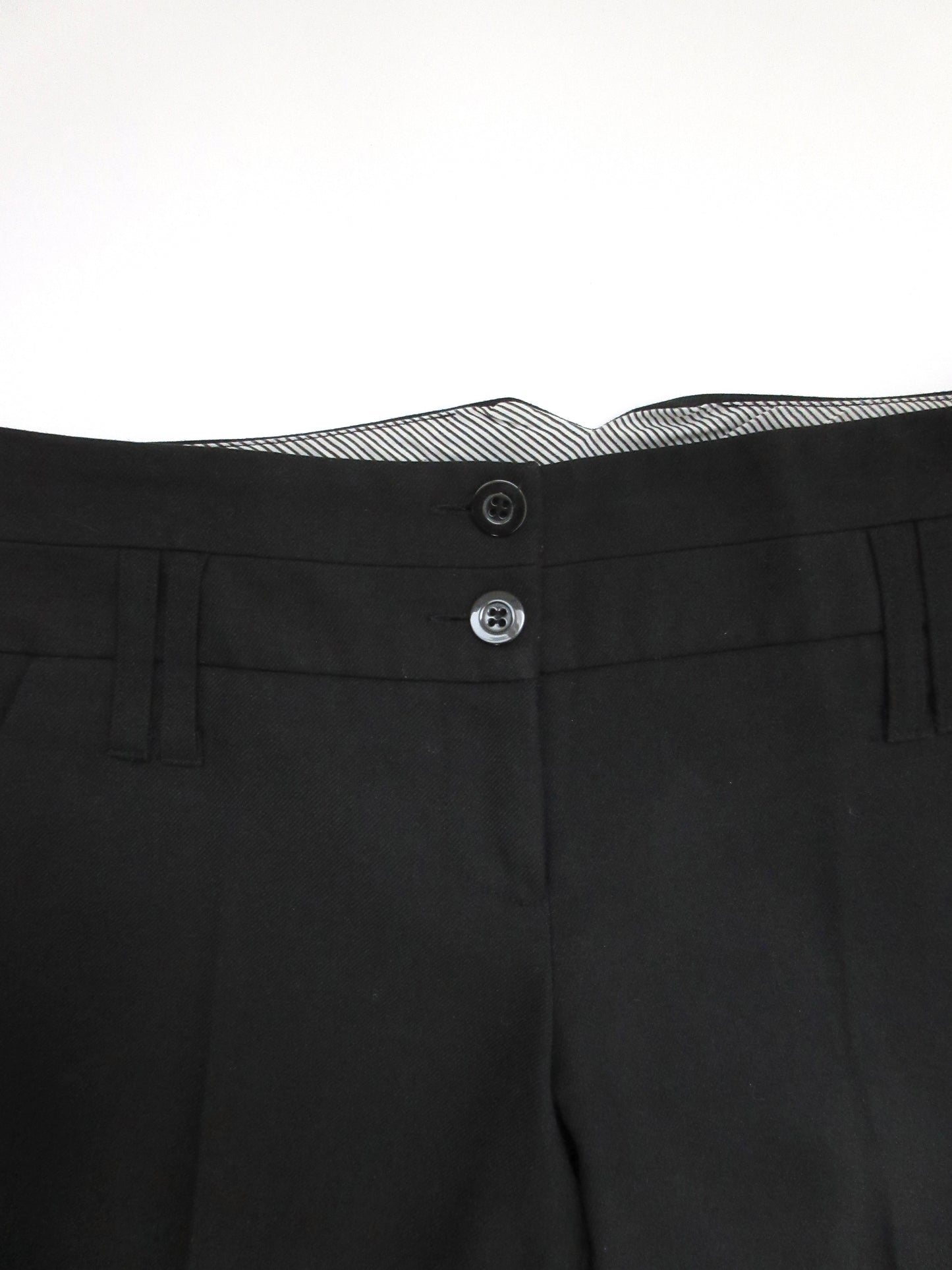 waist design black slacks