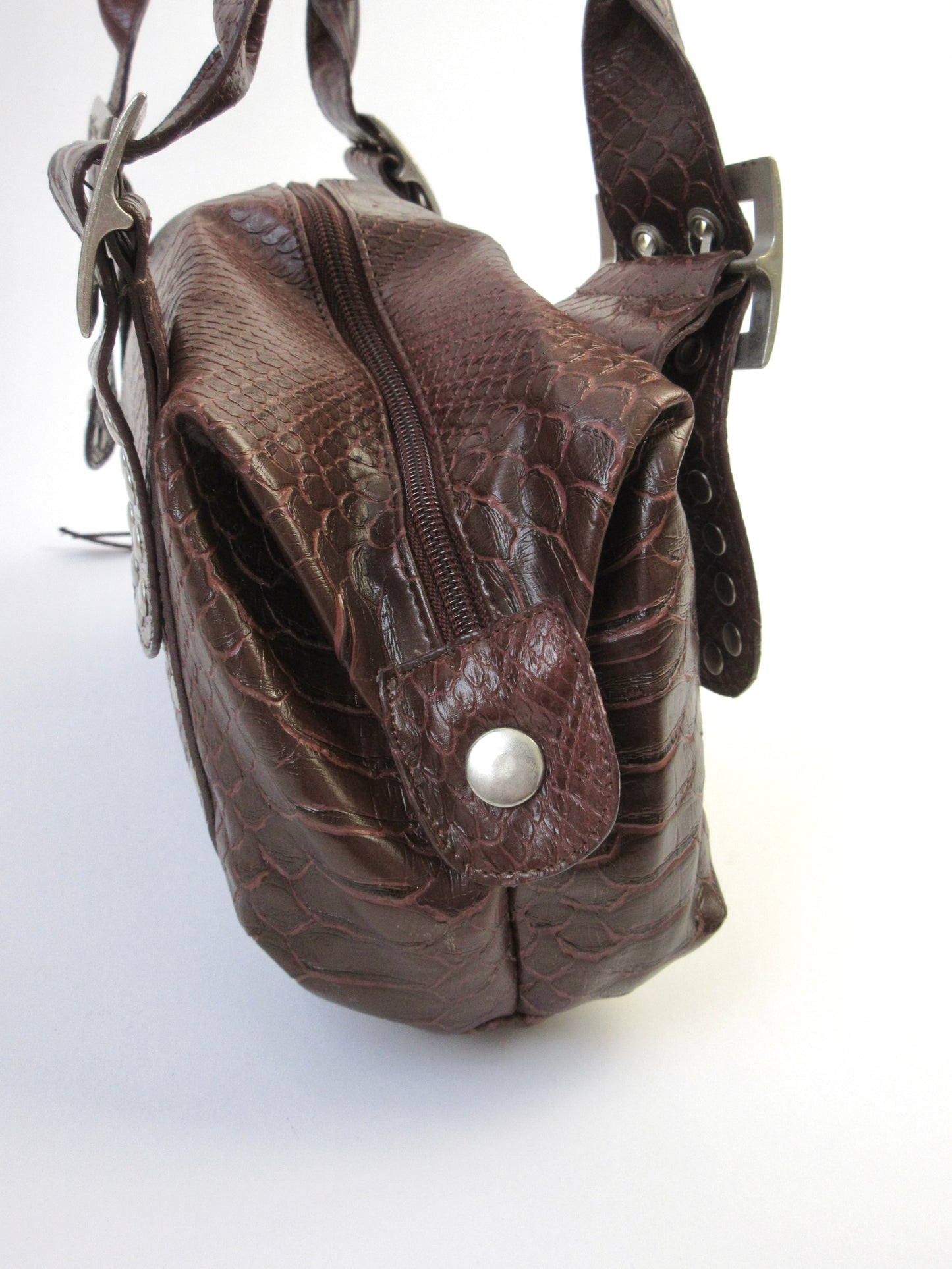 python pattern shoulder bag