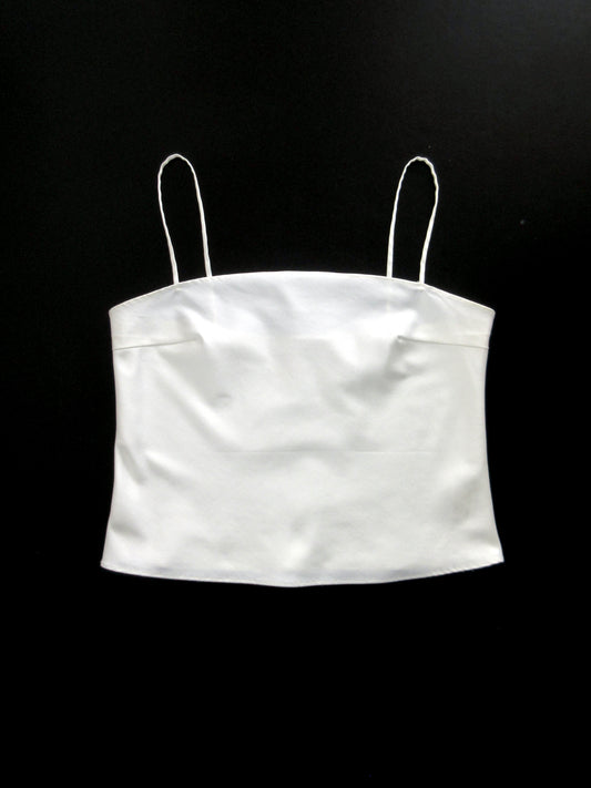 【used】white camisole top