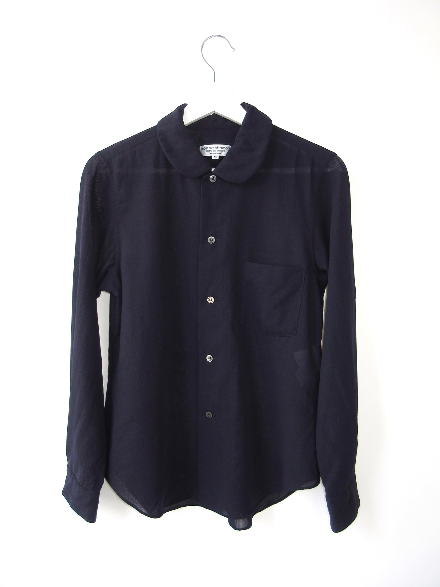 robe de chambre COMME de GARCONS navy blouse