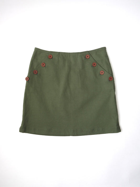 khaki color mini skirt