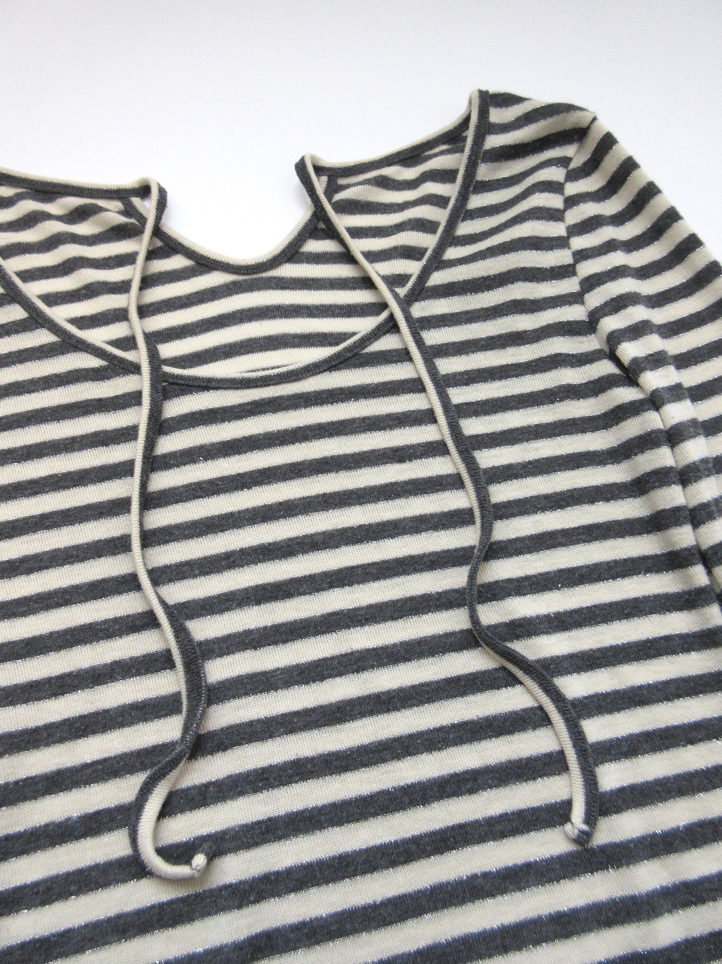 【used】stripe long sleeve top