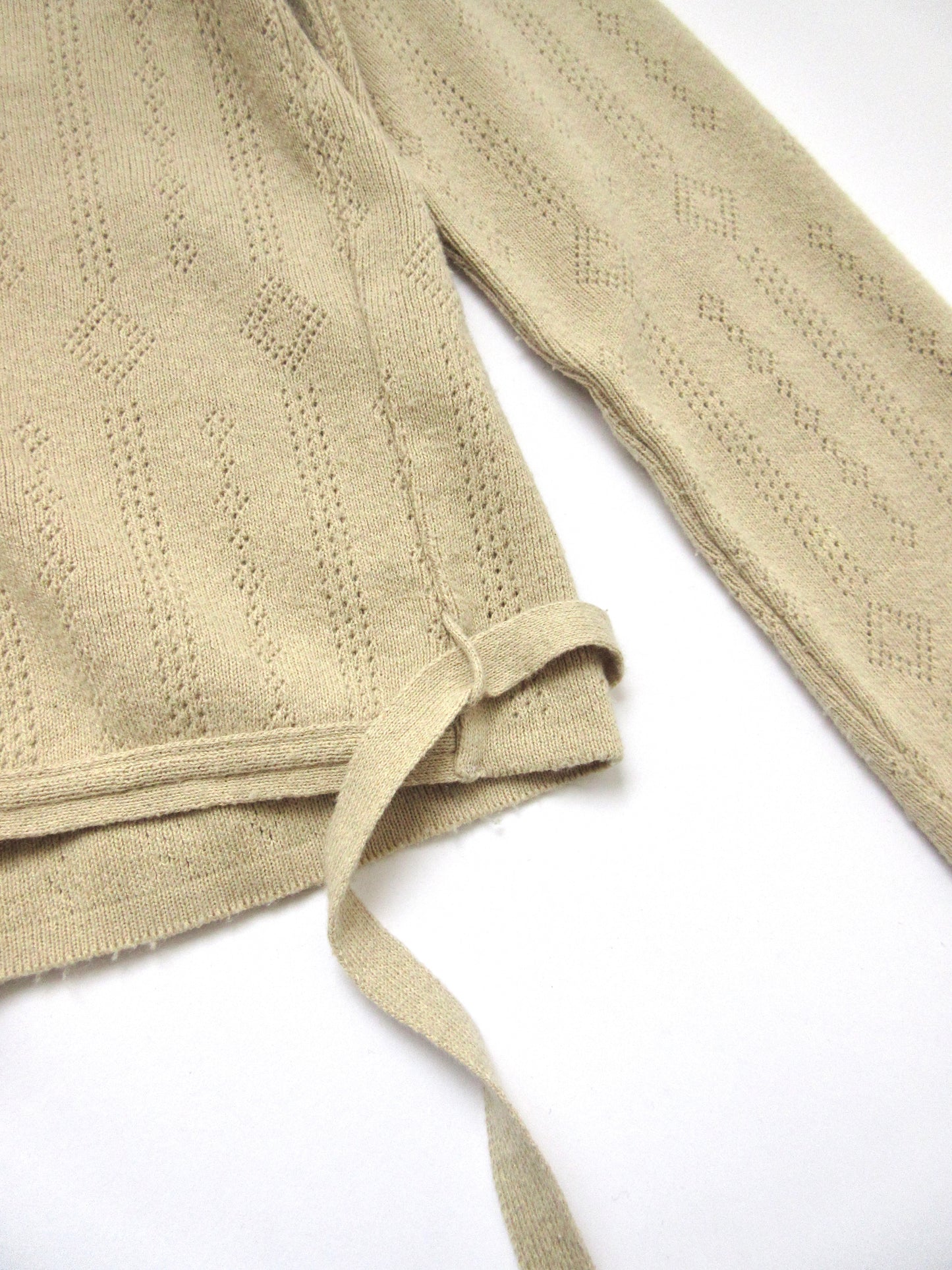 【used】cotton crochet cachecoeur cardigan