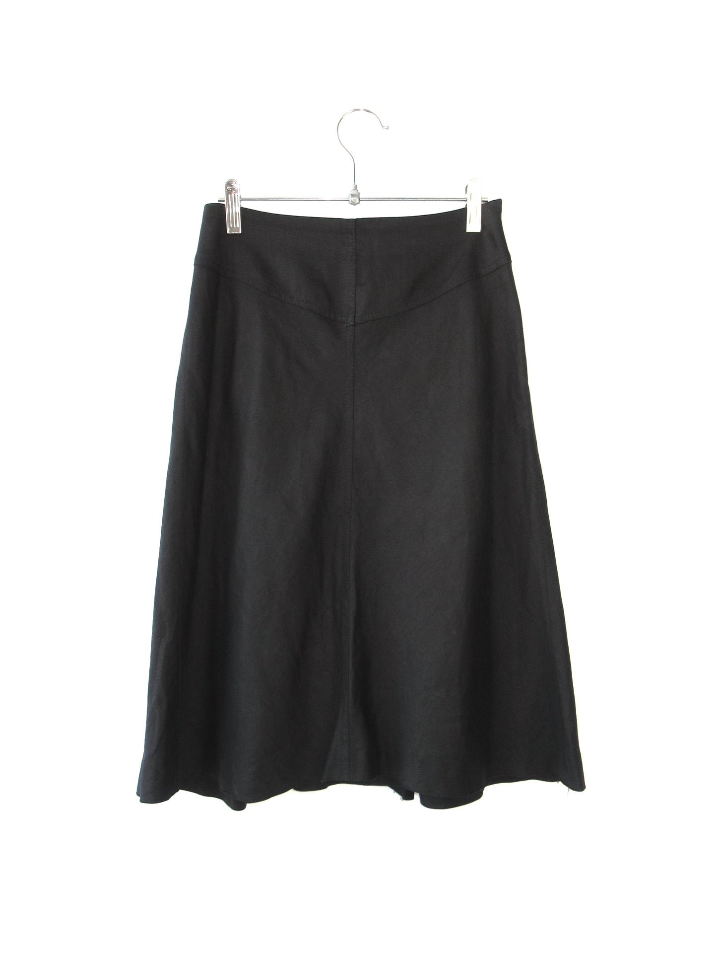 black linen skirt