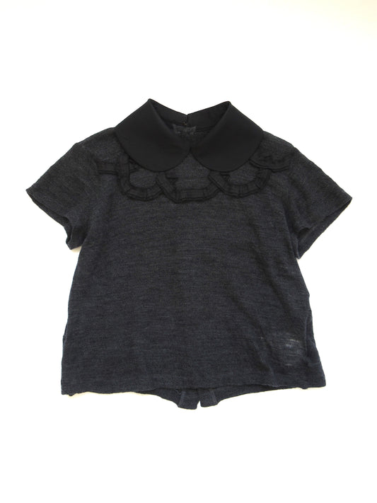 tricot comme des garcons short sleeve knit top