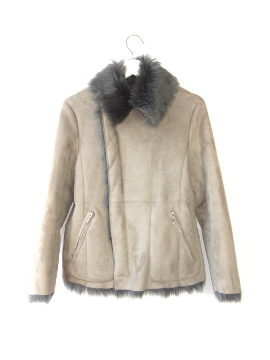 zucca suede fur coat