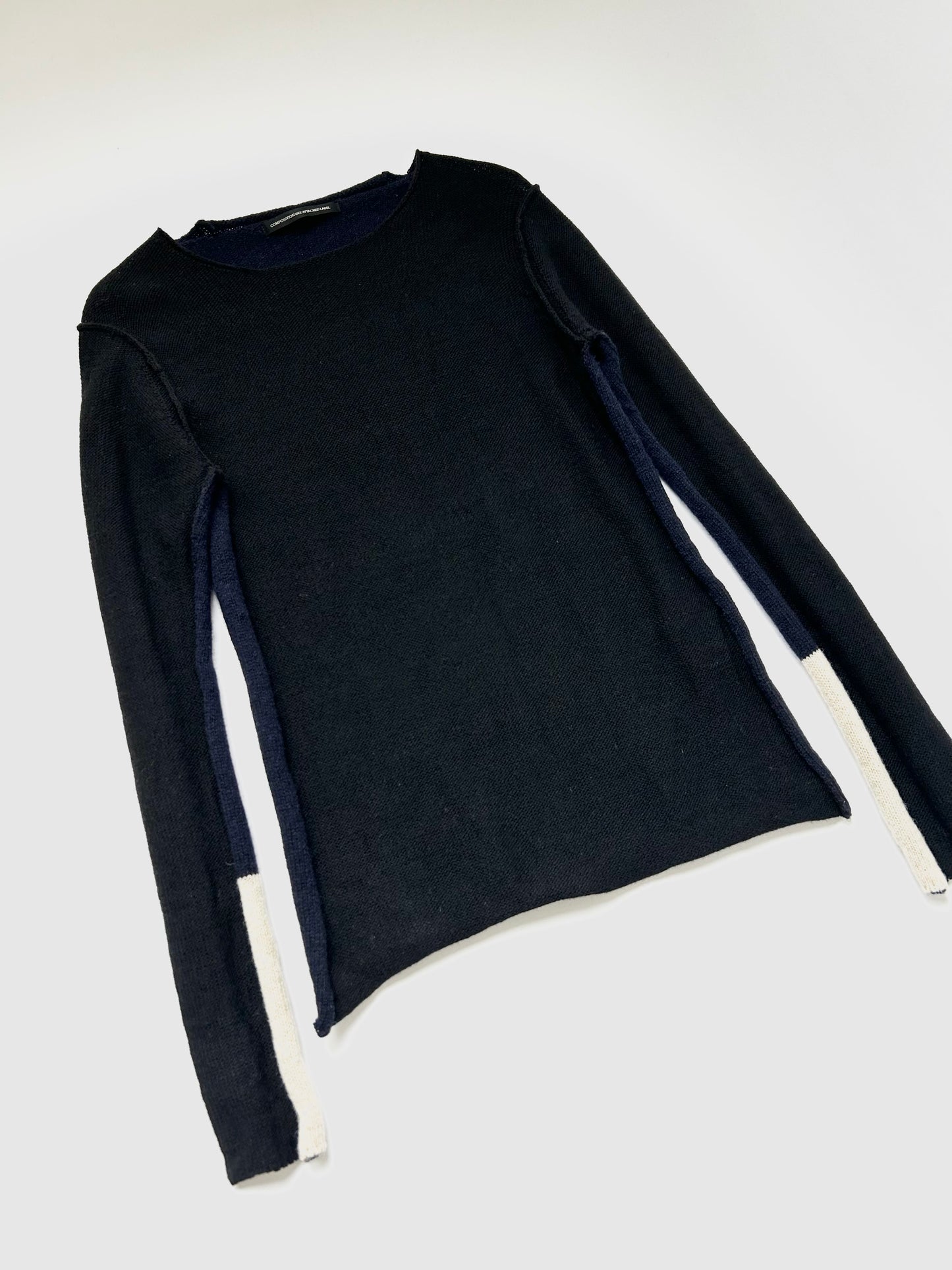 Y's COMPOSITION:SEE ATTACHED LABEL patchwork knit top