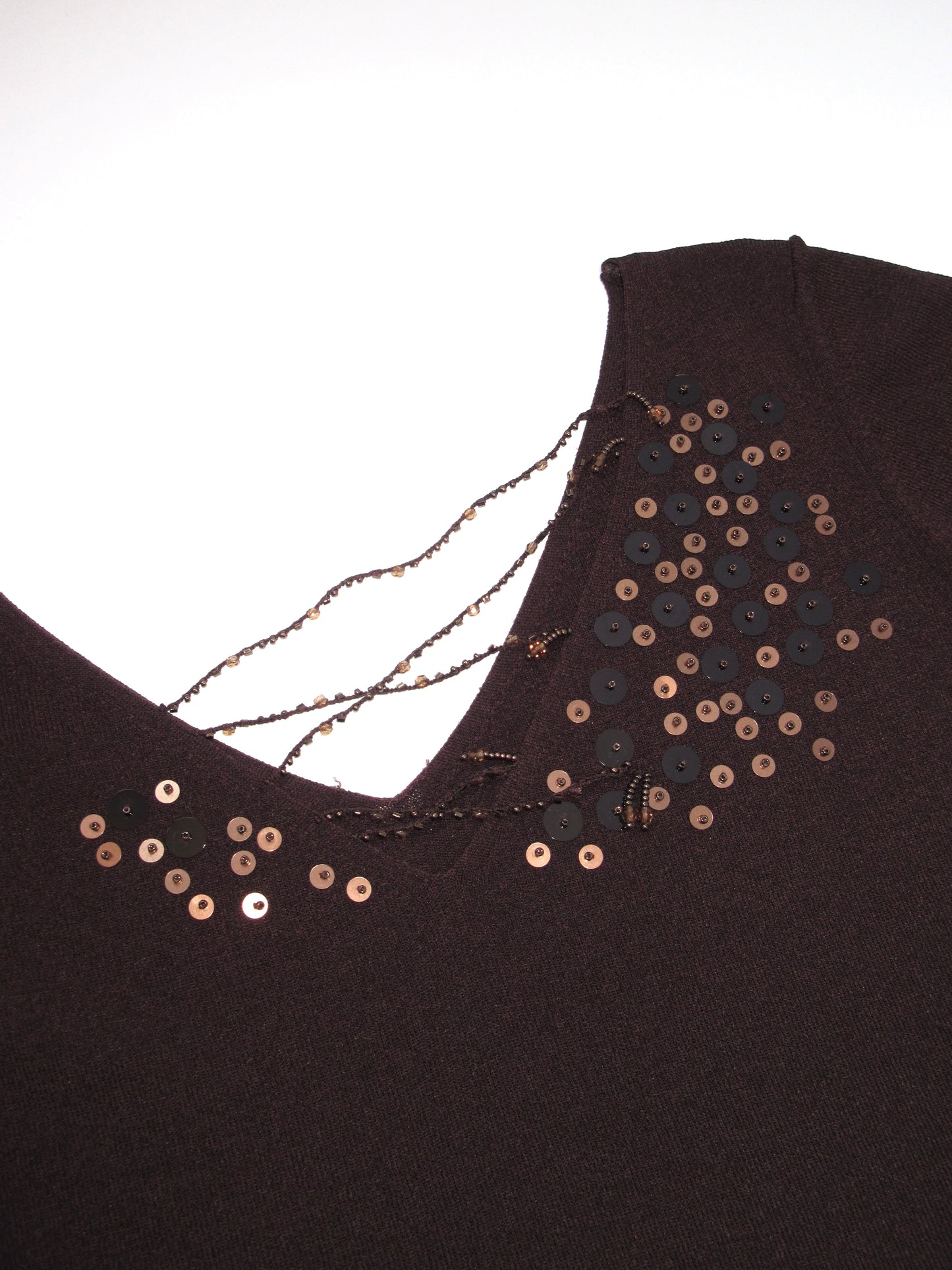 spangle design knit top