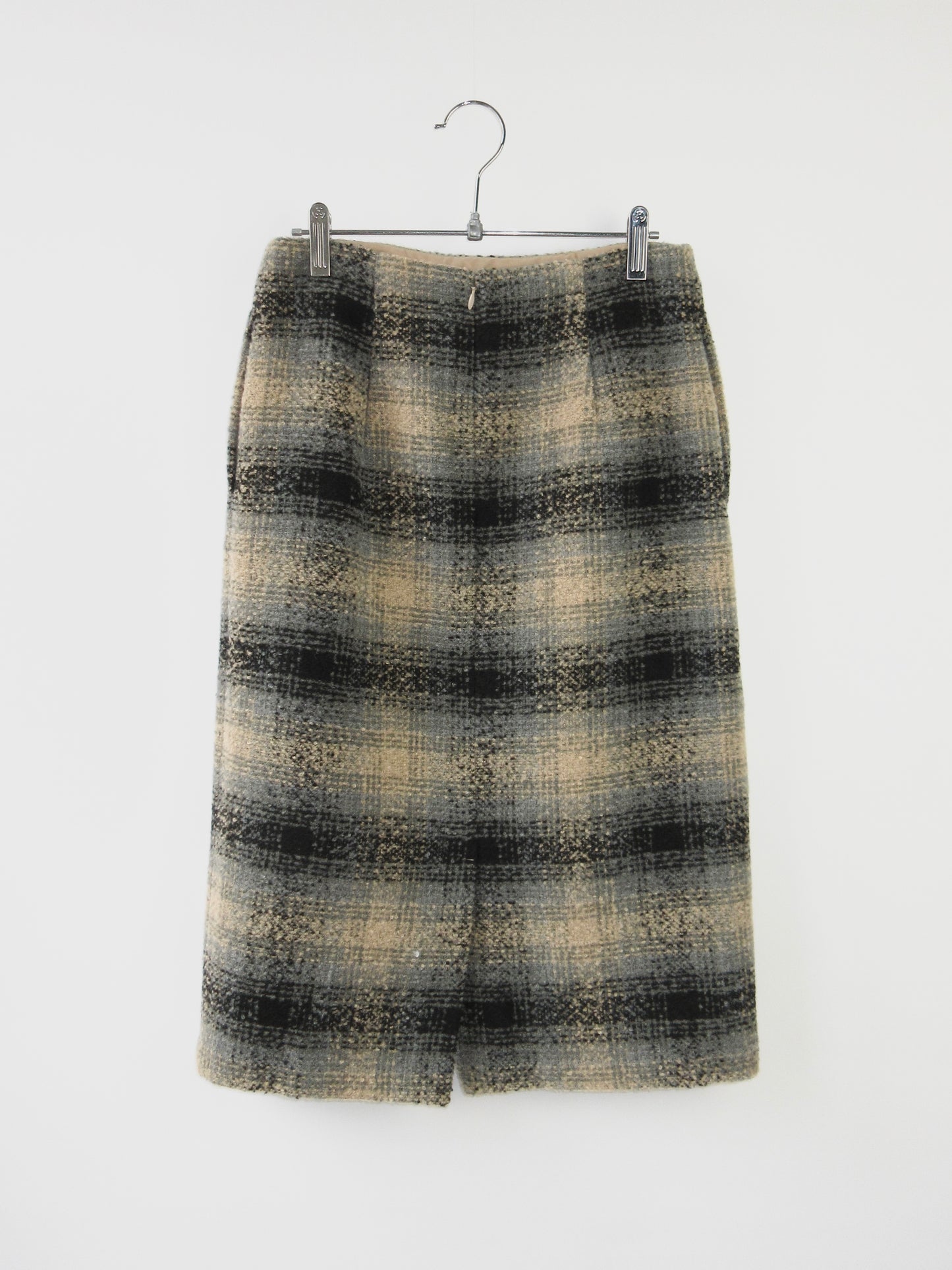 ombre check skirt