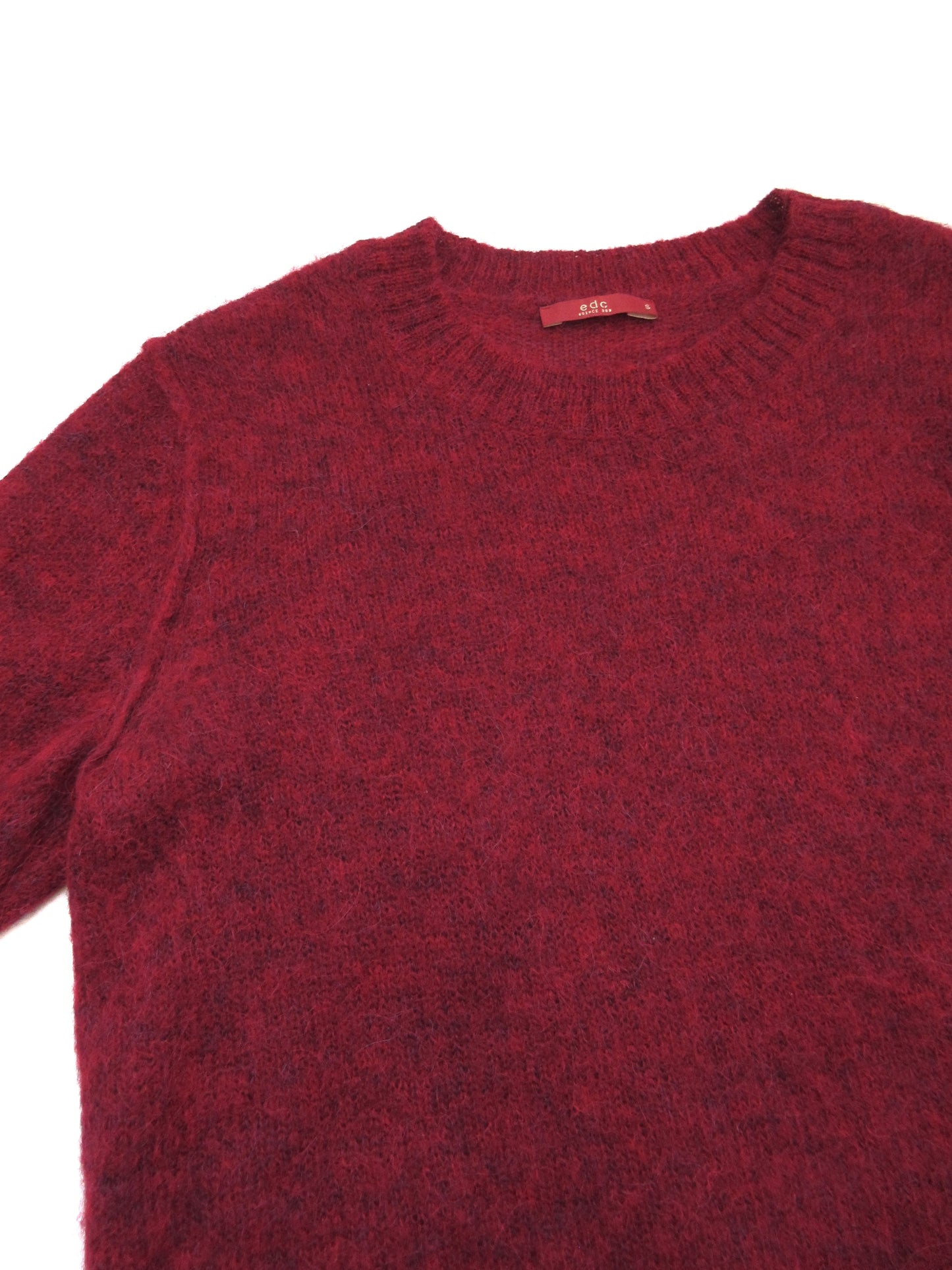 red mix color alpaca knit