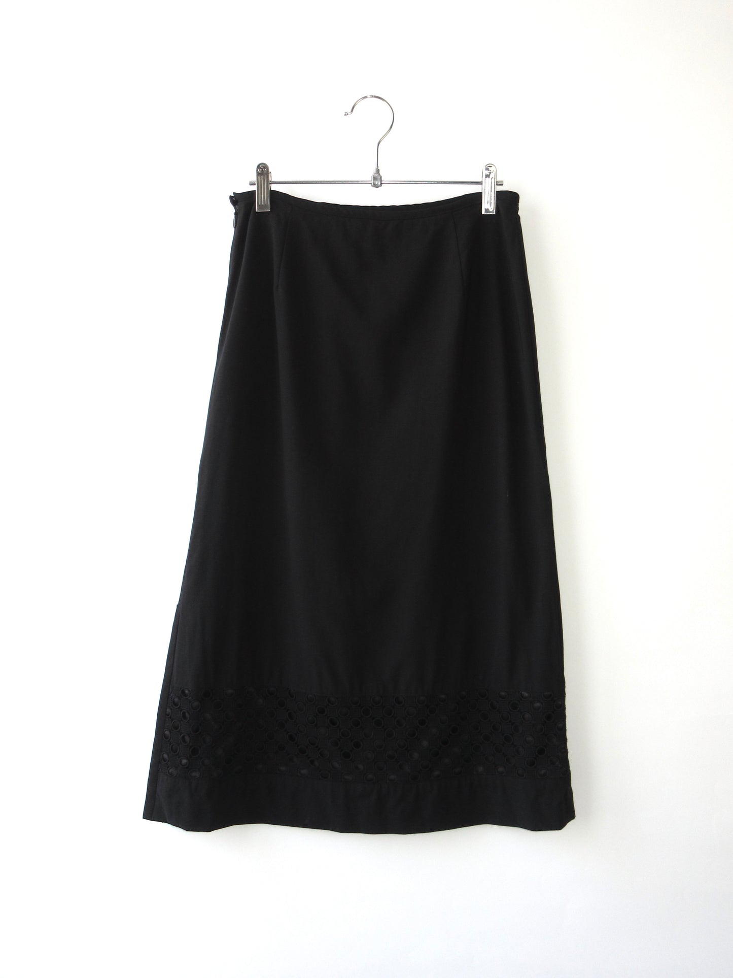dots embroidery straight skirt