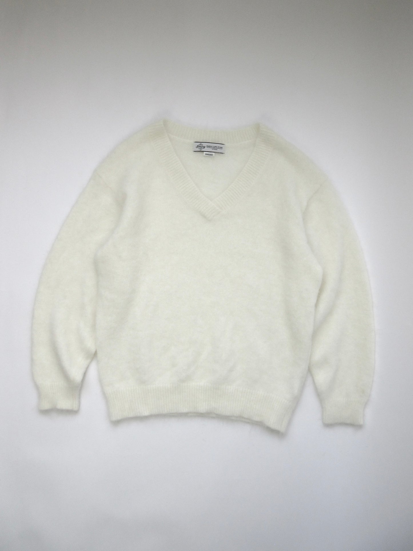 white angora knit