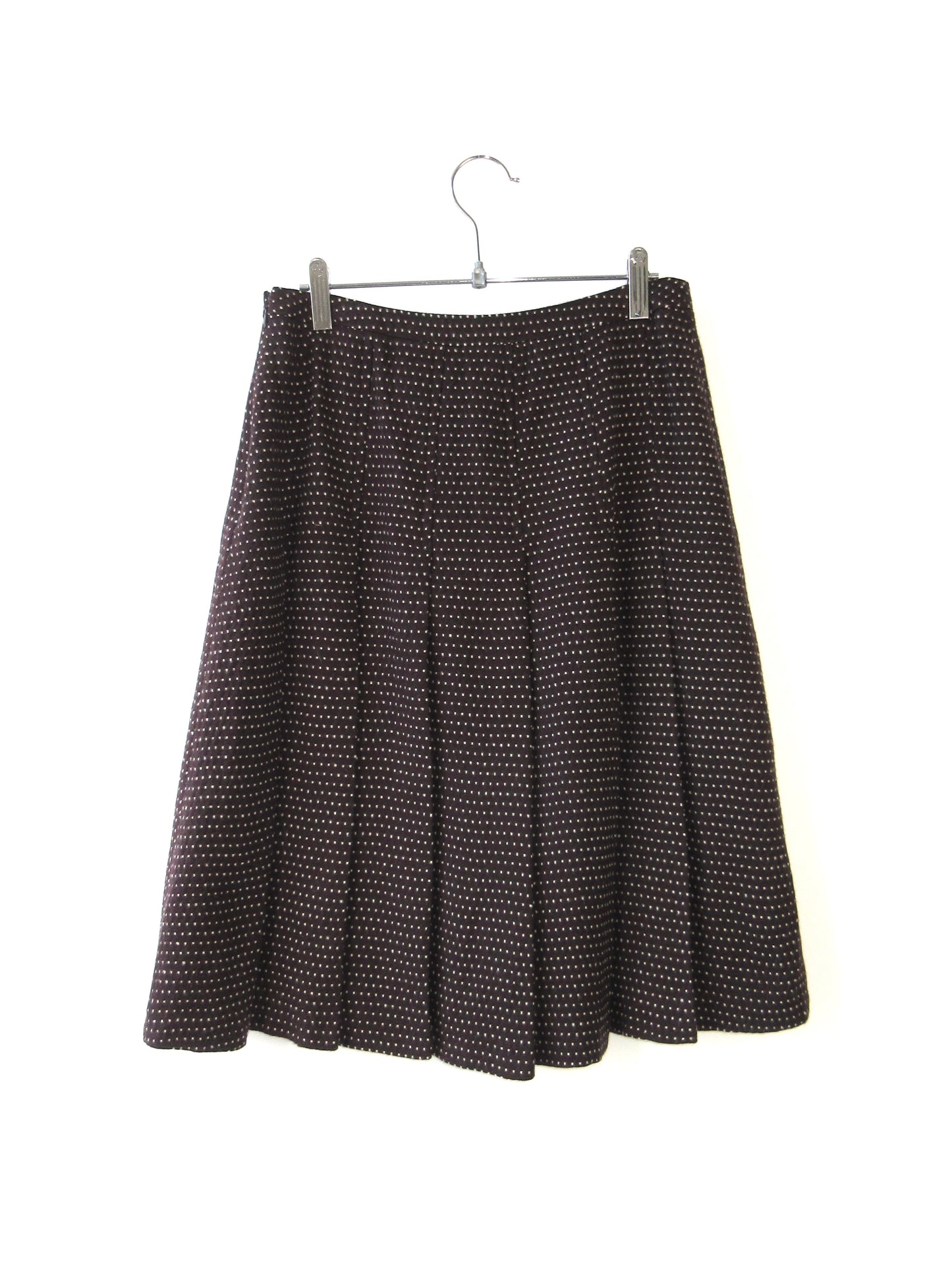 polka dots pleated skirt