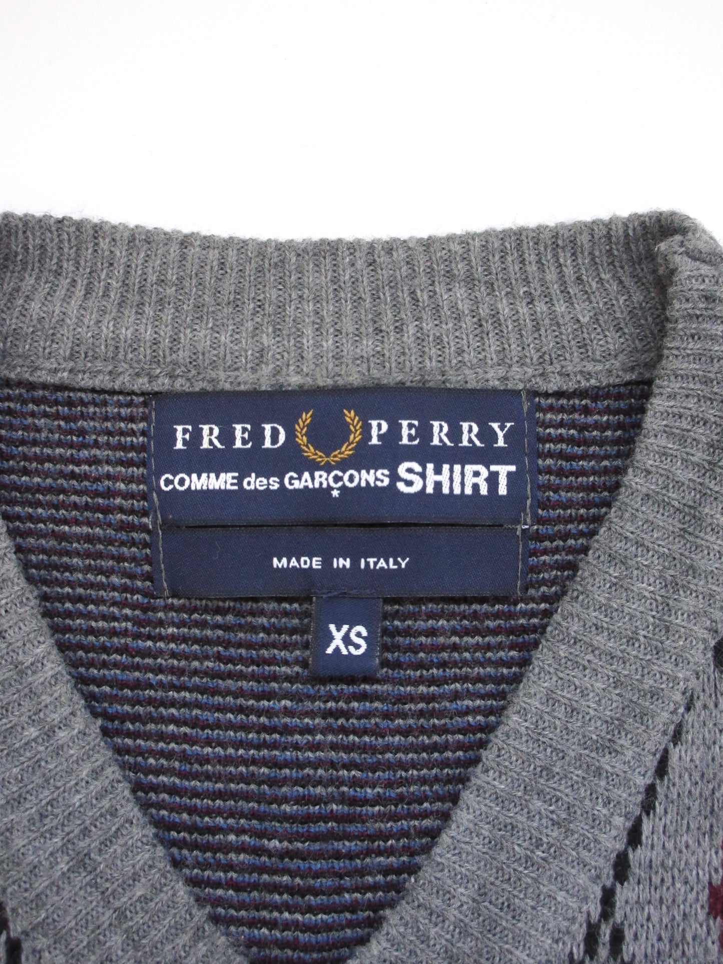 FRED PERRY×COMME des GARCONS SHIRT argyle sweater