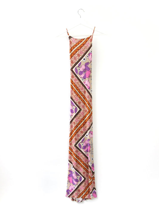 【used】ethnic textile long dress