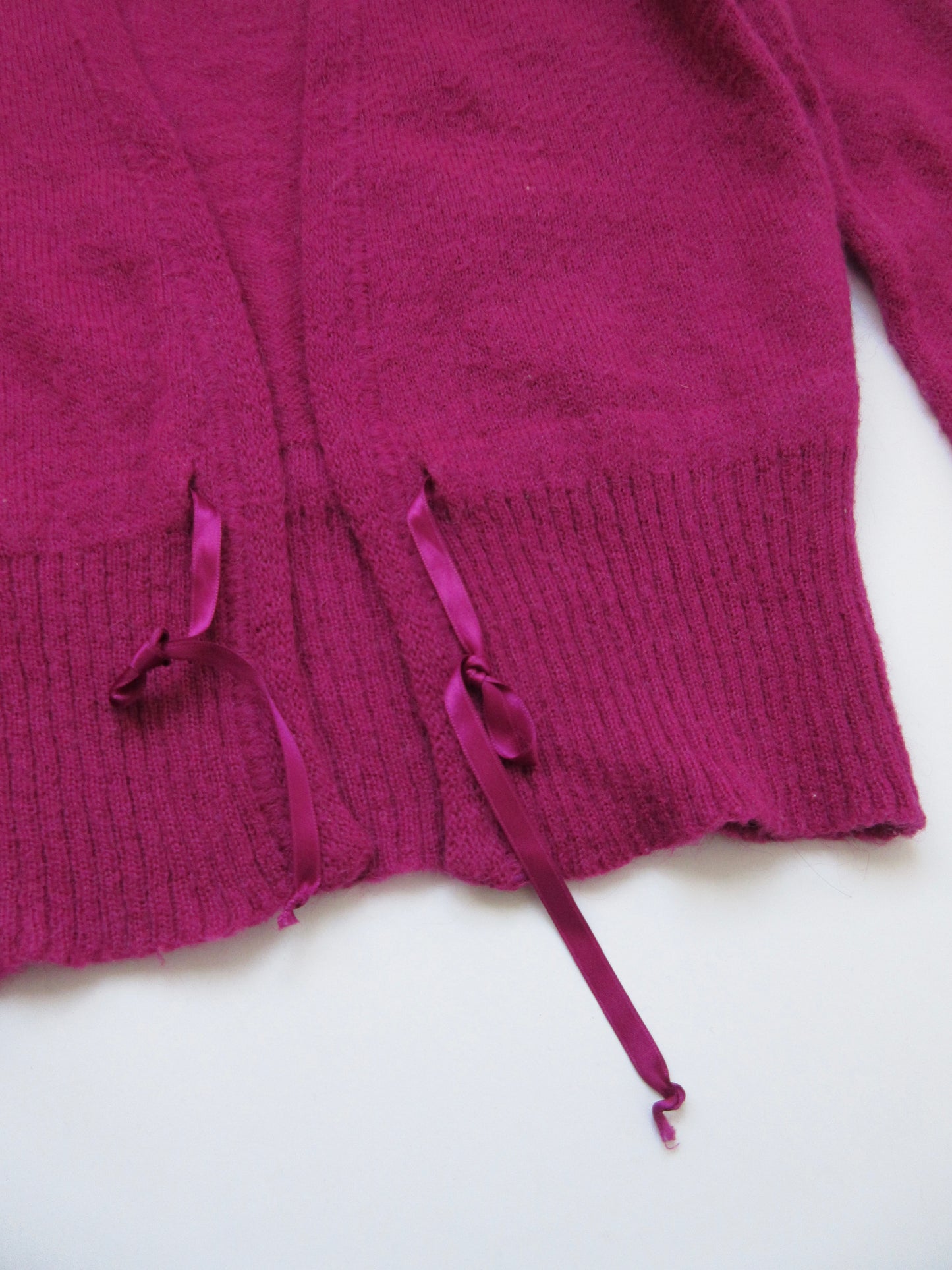 【used】Max&Co. magenta color mohair cardigan