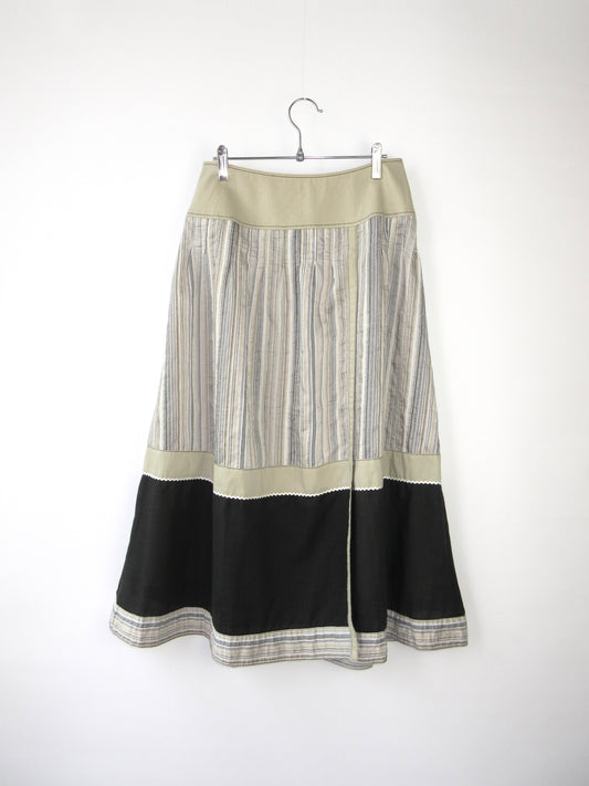 【used】multi design flare skirt