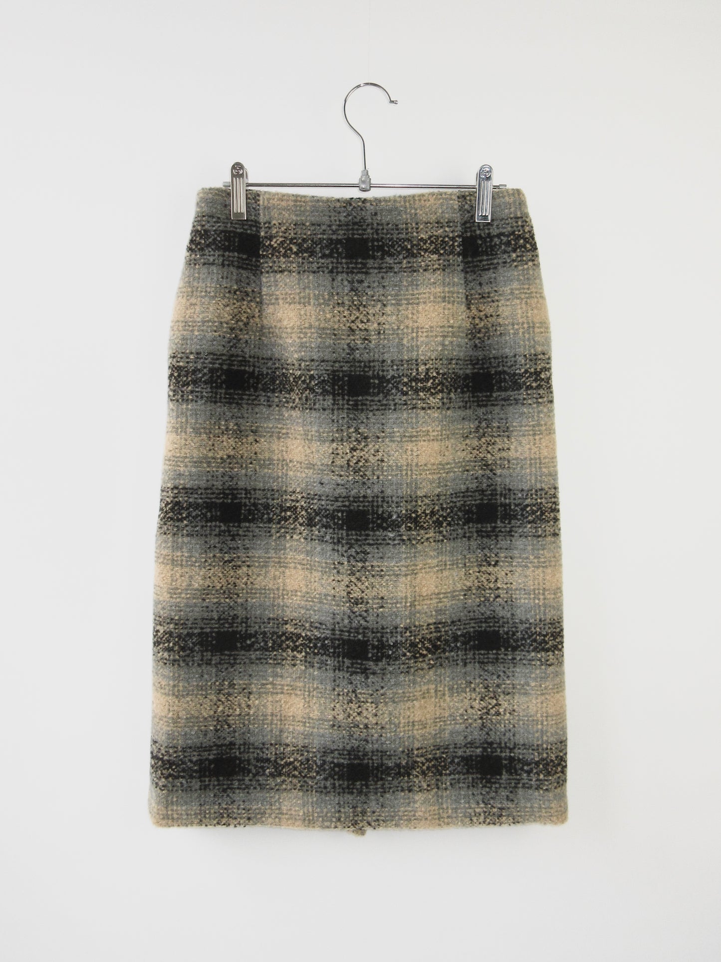 ombre check skirt