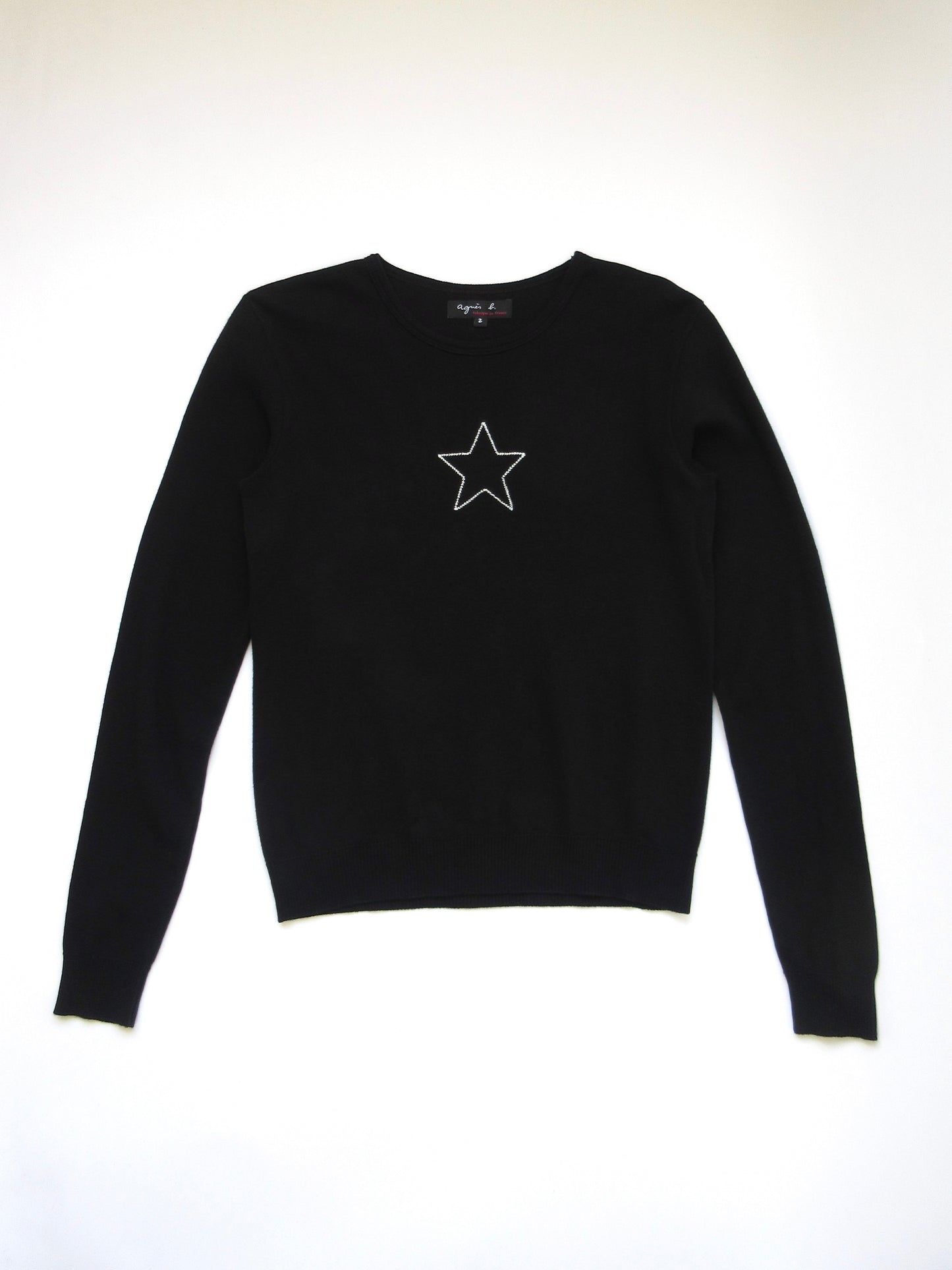 agnes b. star point knit top