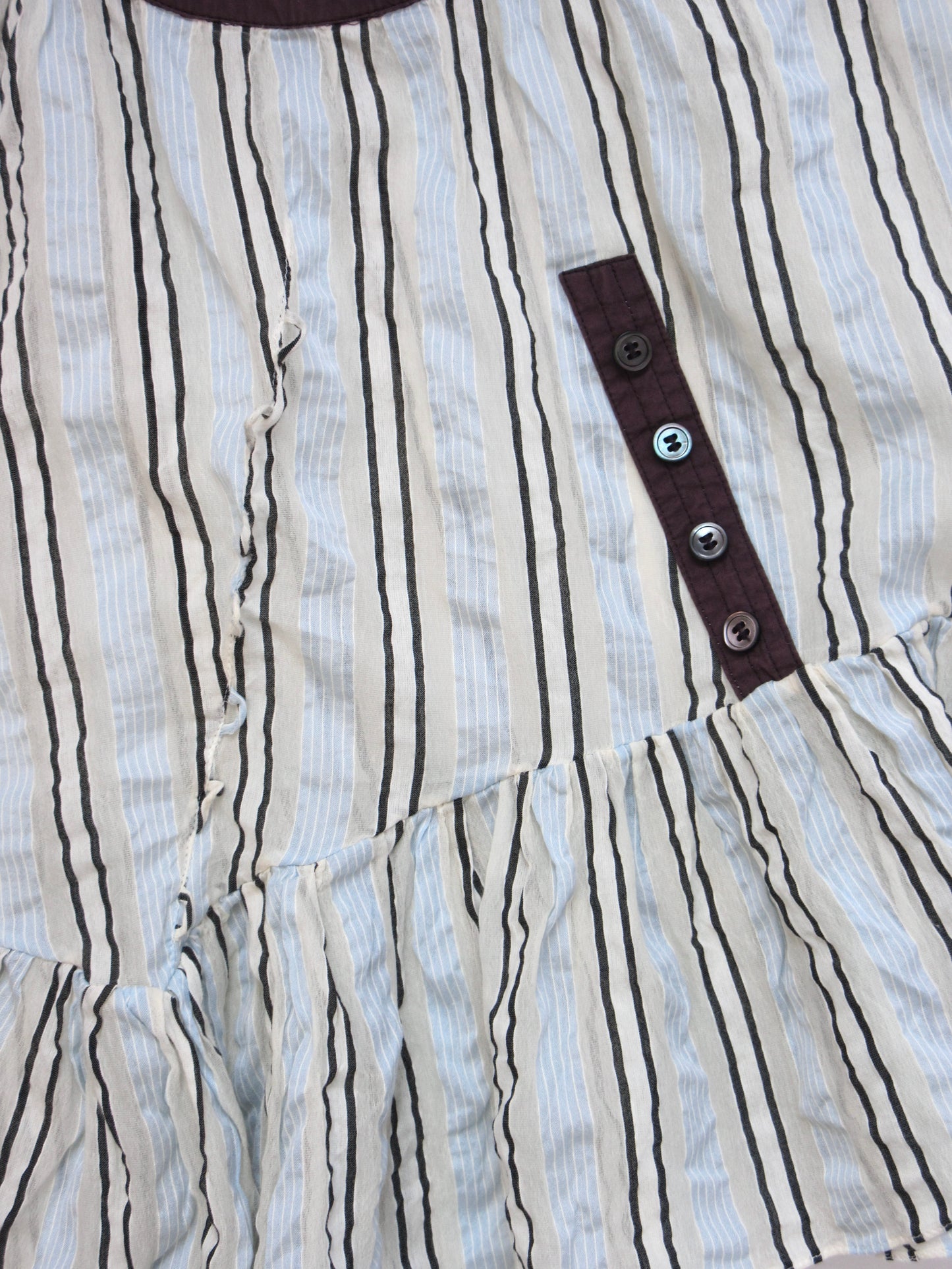 【used】MARNI blue stripe sleeveless top