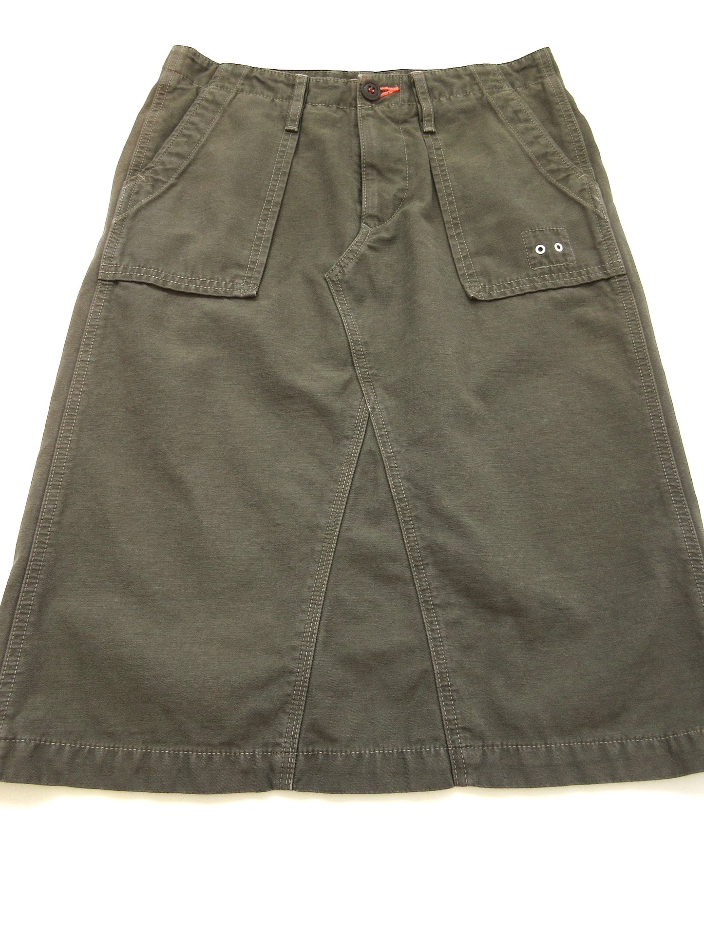 khaki military skirt
